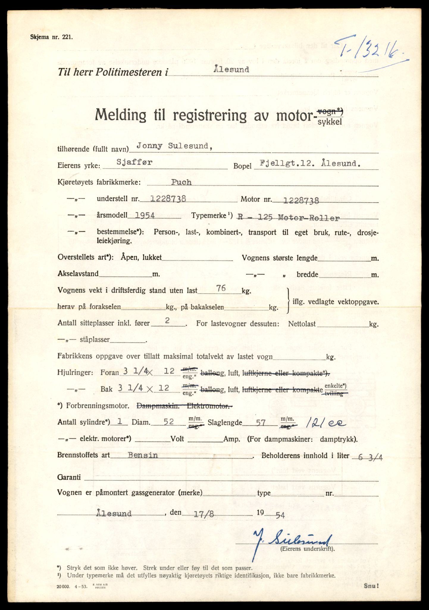 Møre og Romsdal vegkontor - Ålesund trafikkstasjon, AV/SAT-A-4099/F/Fe/L0038: Registreringskort for kjøretøy T 13180 - T 13360, 1927-1998, p. 633