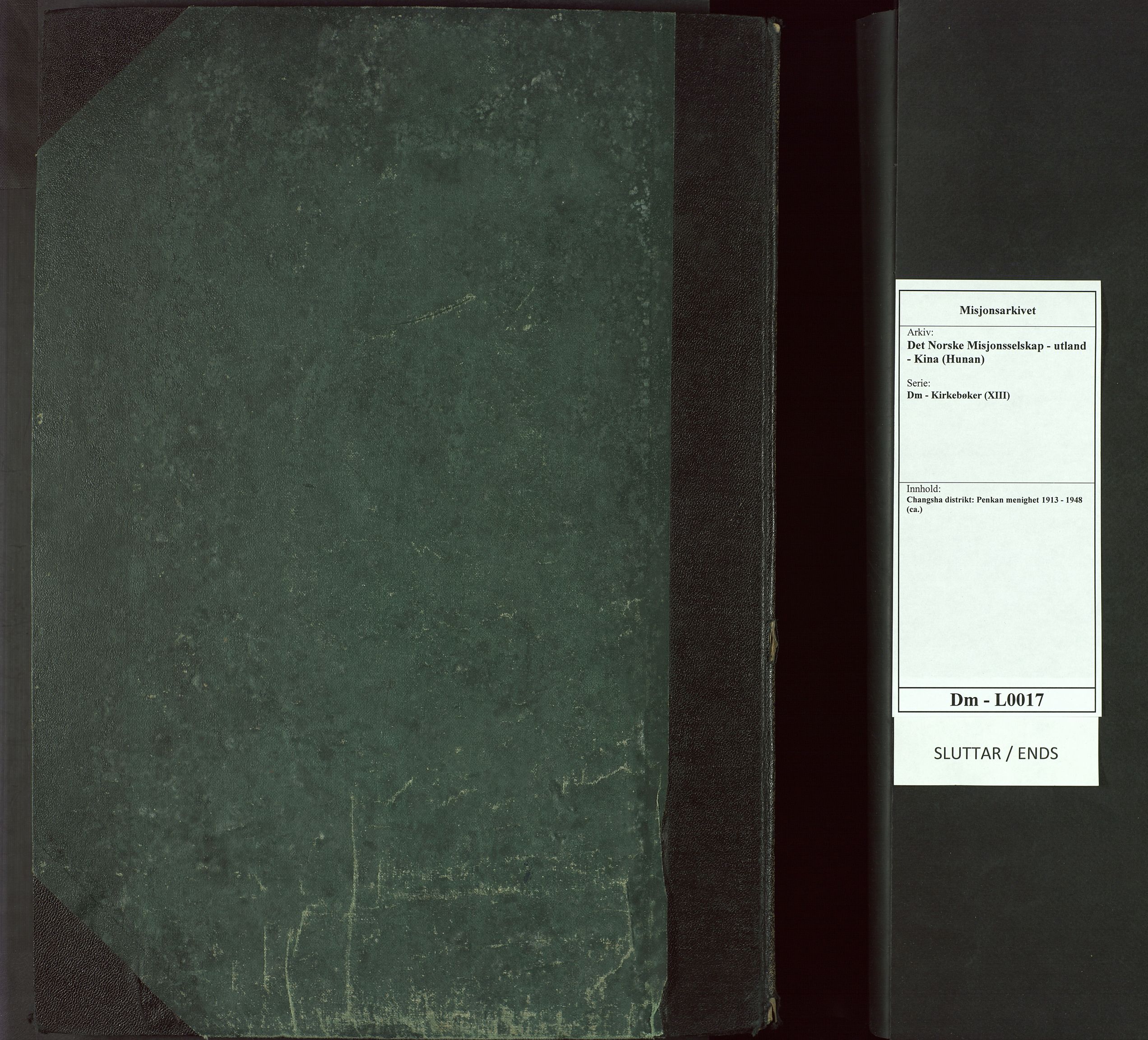 Det Norske Misjonsselskap - utland - Kina (Hunan), VID/MA-A-1065/Dm/L0017: Parish register (official) no. -, 1913-1948