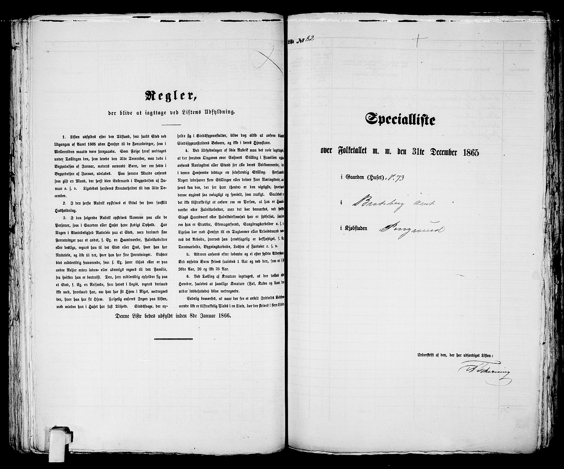 RA, 1865 census for Porsgrunn, 1865, p. 172