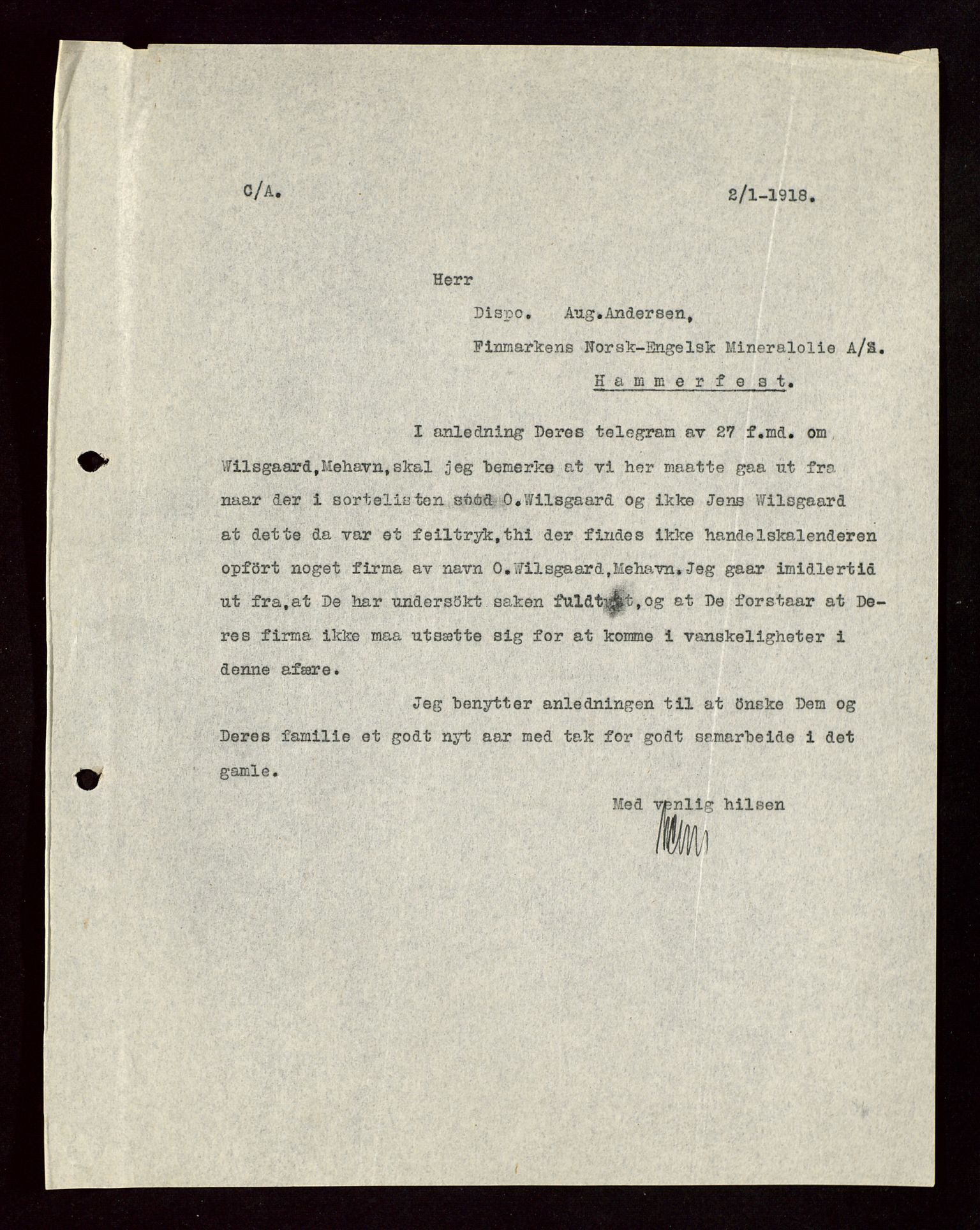 Pa 1521 - A/S Norske Shell, AV/SAST-A-101915/E/Ea/Eaa/L0004: Sjefskorrespondanse, 1918, p. 346