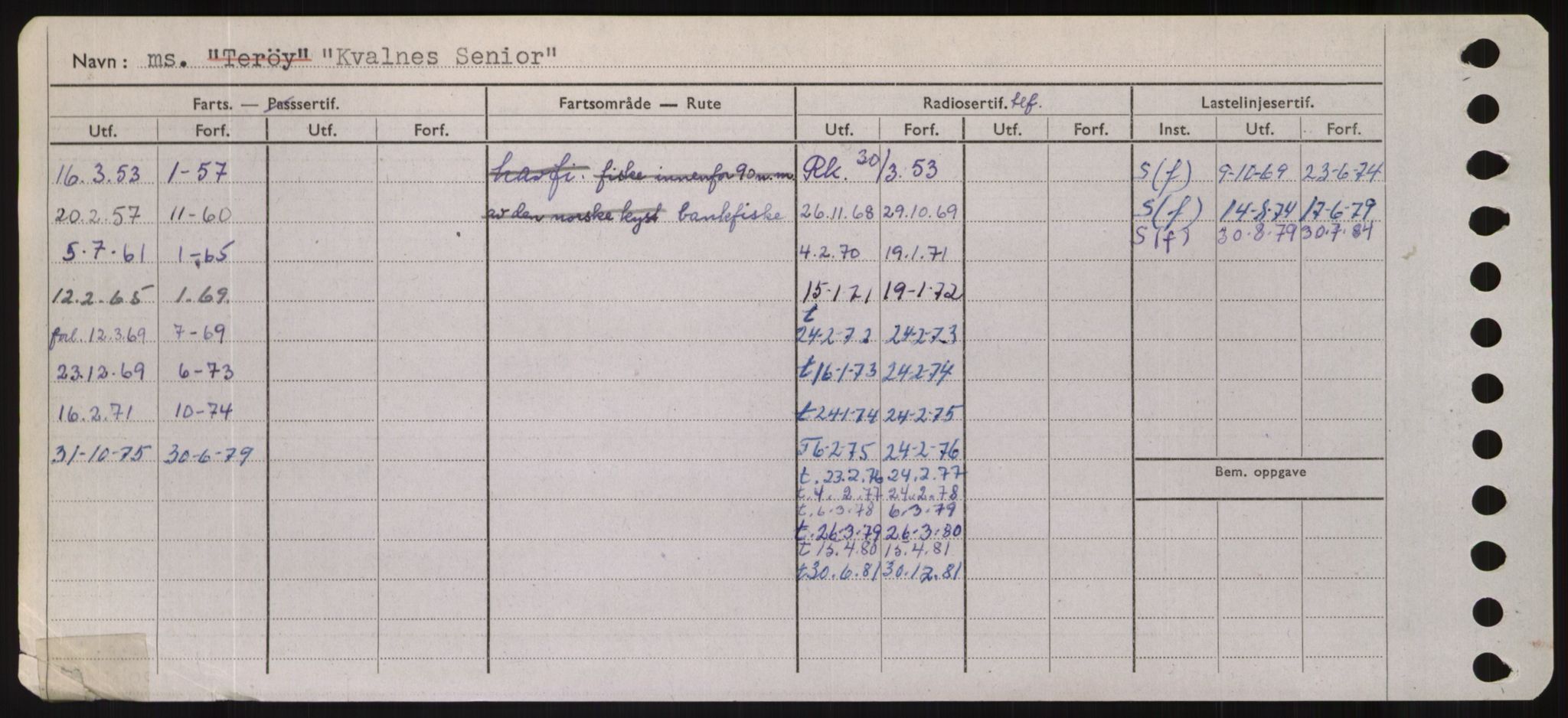 Sjøfartsdirektoratet med forløpere, Skipsmålingen, RA/S-1627/H/Hd/L0021: Fartøy, Kor-Kår, p. 272