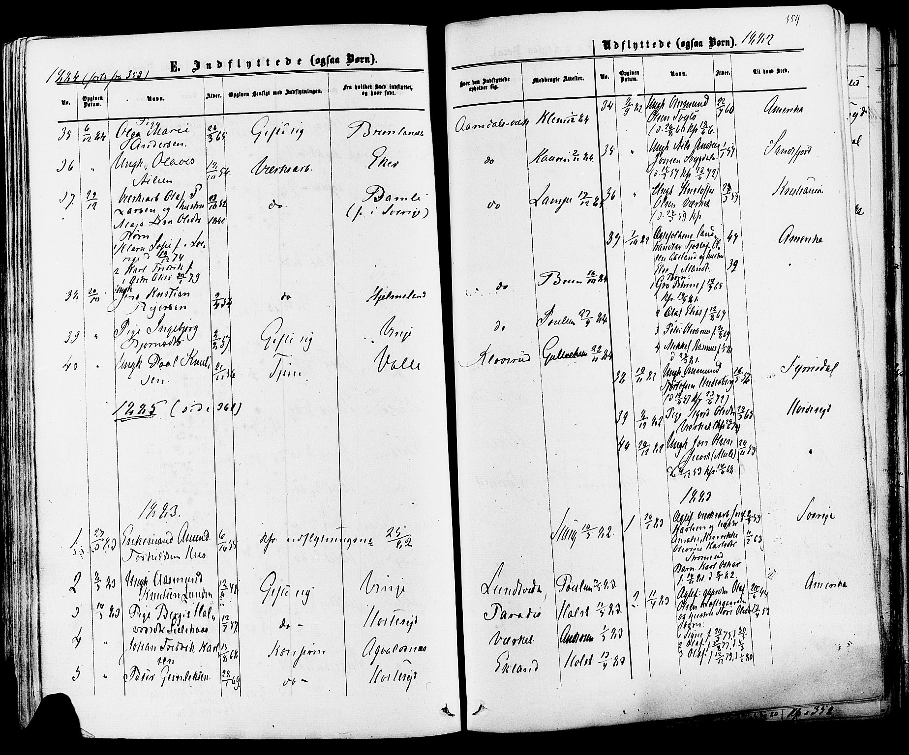 Mo kirkebøker, SAKO/A-286/F/Fa/L0006: Parish register (official) no. I 6, 1865-1885, p. 354