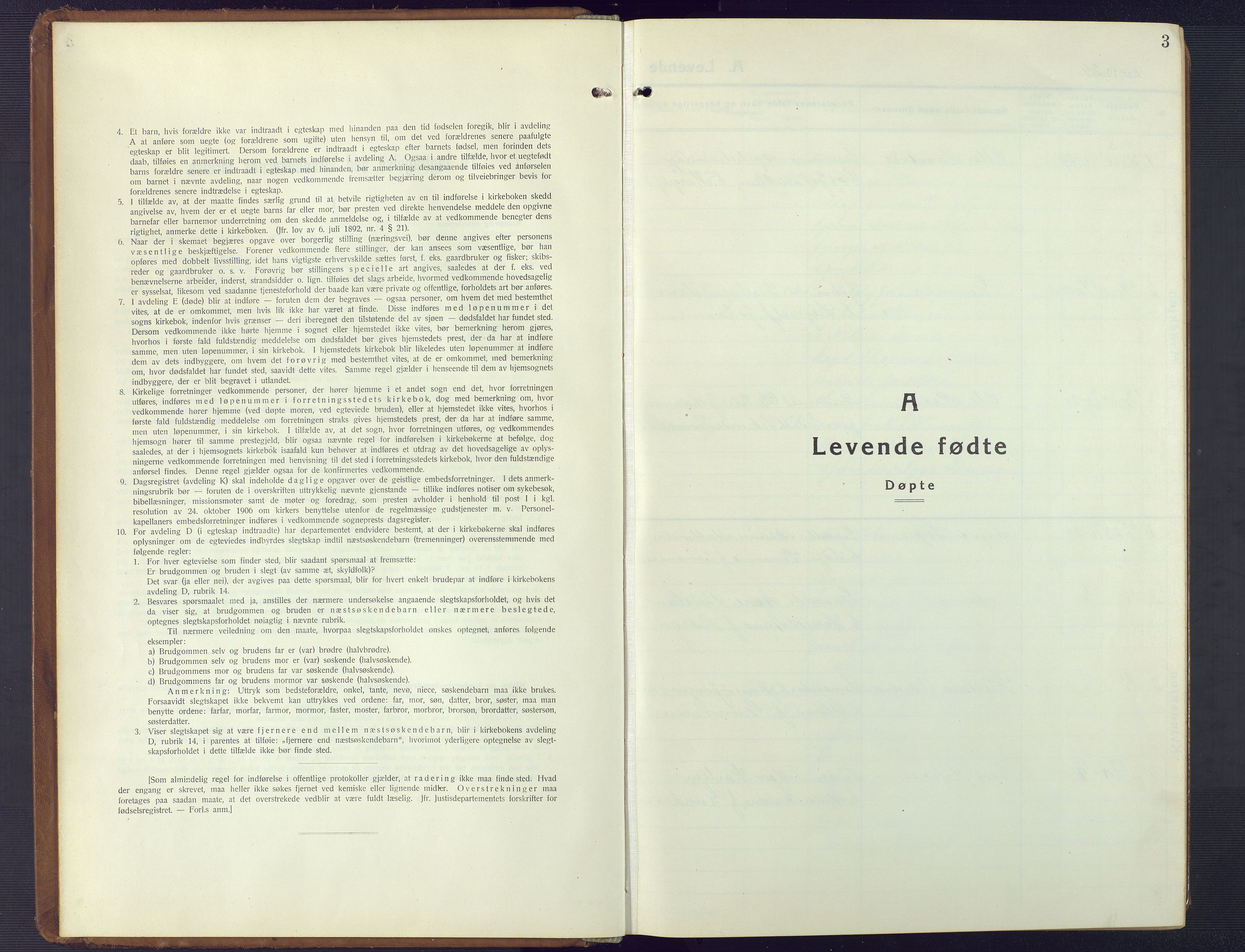 Hisøy sokneprestkontor, SAK/1111-0020/F/Fb/L0005: Parish register (copy) no. B 5, 1924-1946, p. 3