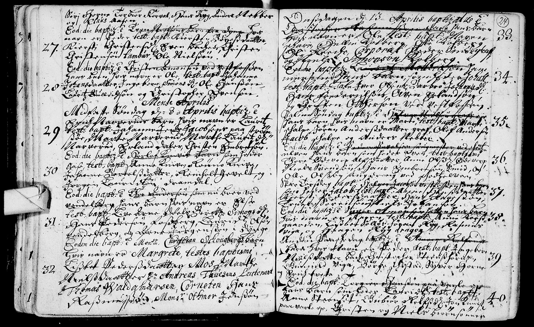 Eiker kirkebøker, SAKO/A-4/F/Fa/L0002: Parish register (official) no. I 2, 1705-1724, p. 24