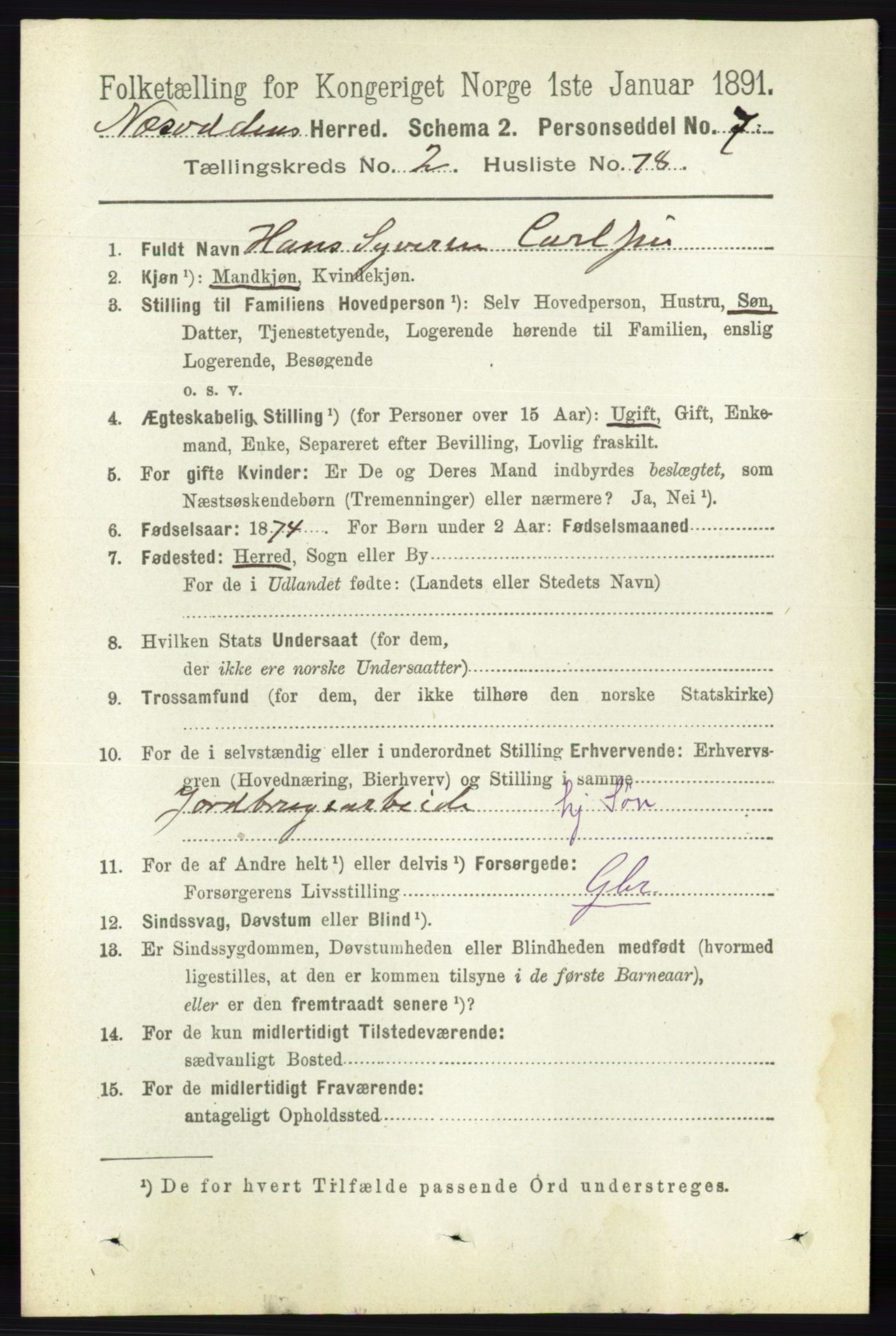 RA, 1891 census for 0216 Nesodden, 1891, p. 868