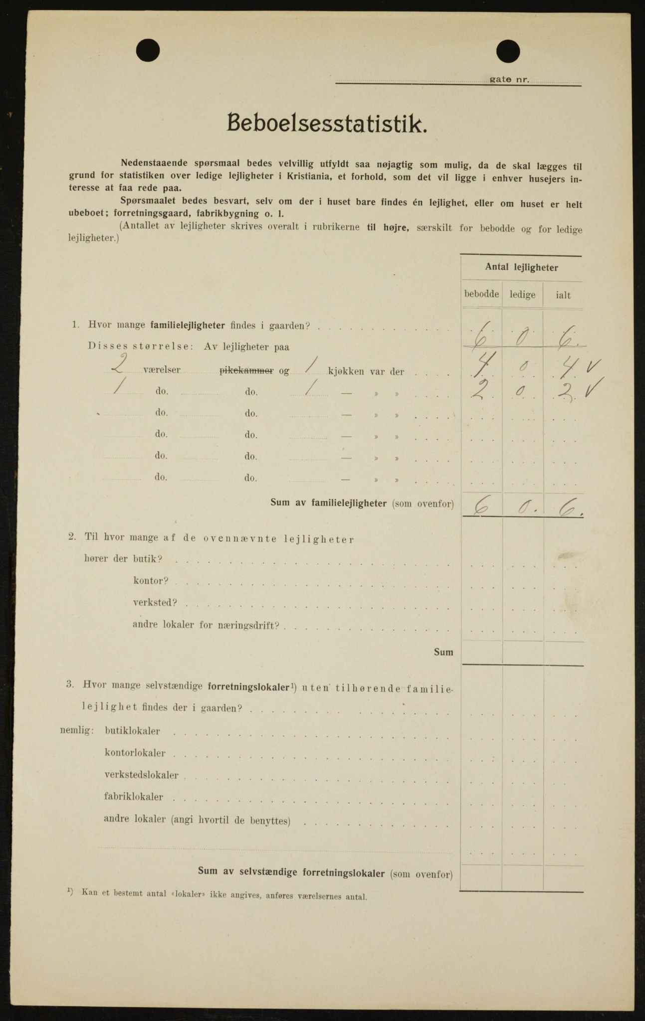 OBA, Municipal Census 1909 for Kristiania, 1909, p. 3426