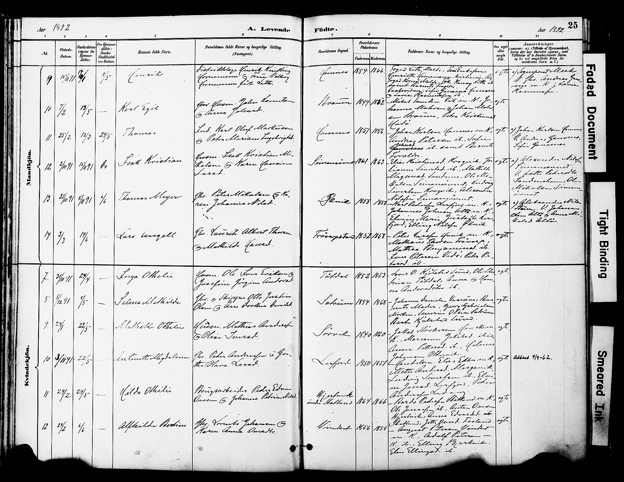 Ministerialprotokoller, klokkerbøker og fødselsregistre - Nord-Trøndelag, SAT/A-1458/774/L0628: Parish register (official) no. 774A02, 1887-1903, p. 25