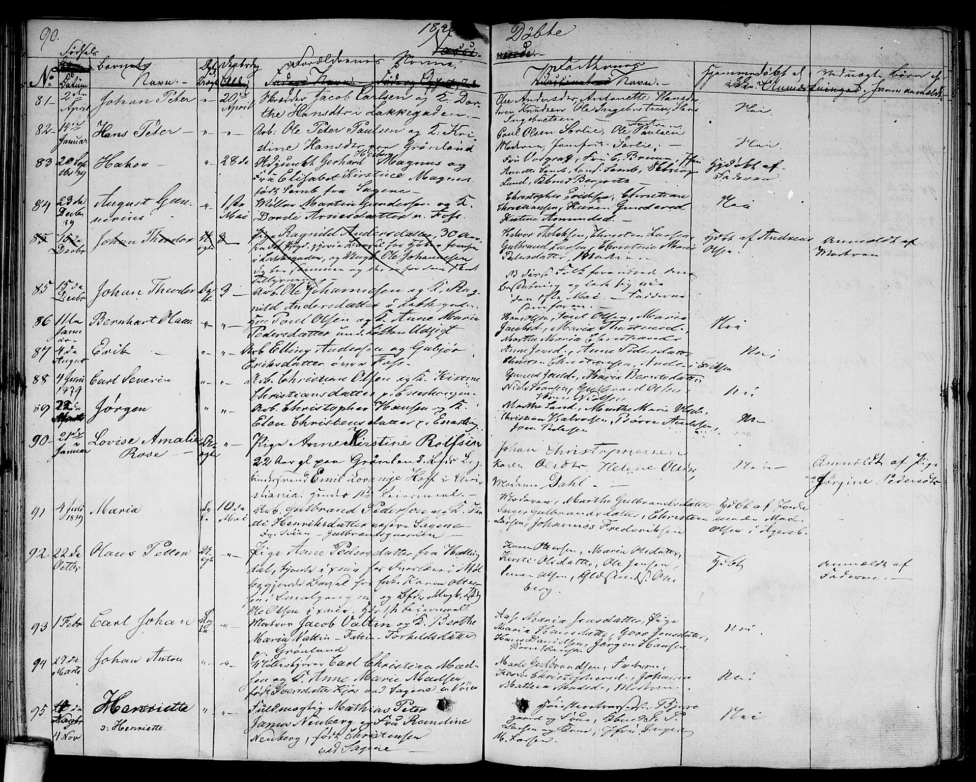 Aker prestekontor kirkebøker, SAO/A-10861/F/L0016: Parish register (official) no. 16, 1827-1841, p. 90