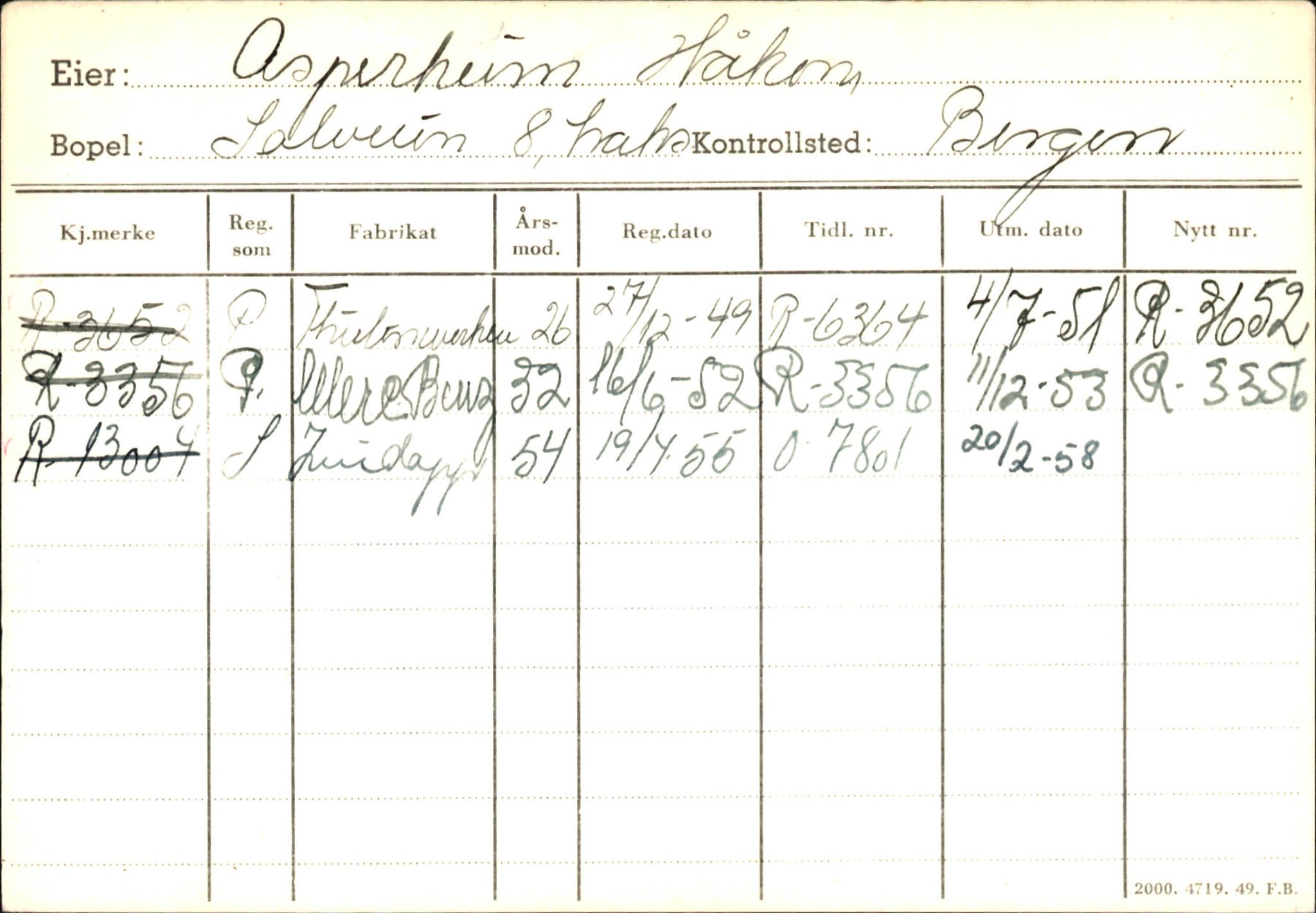 Statens vegvesen, Hordaland vegkontor, AV/SAB-A-5201/2/Ha/L0002: R-eierkort A, 1920-1971, p. 1205