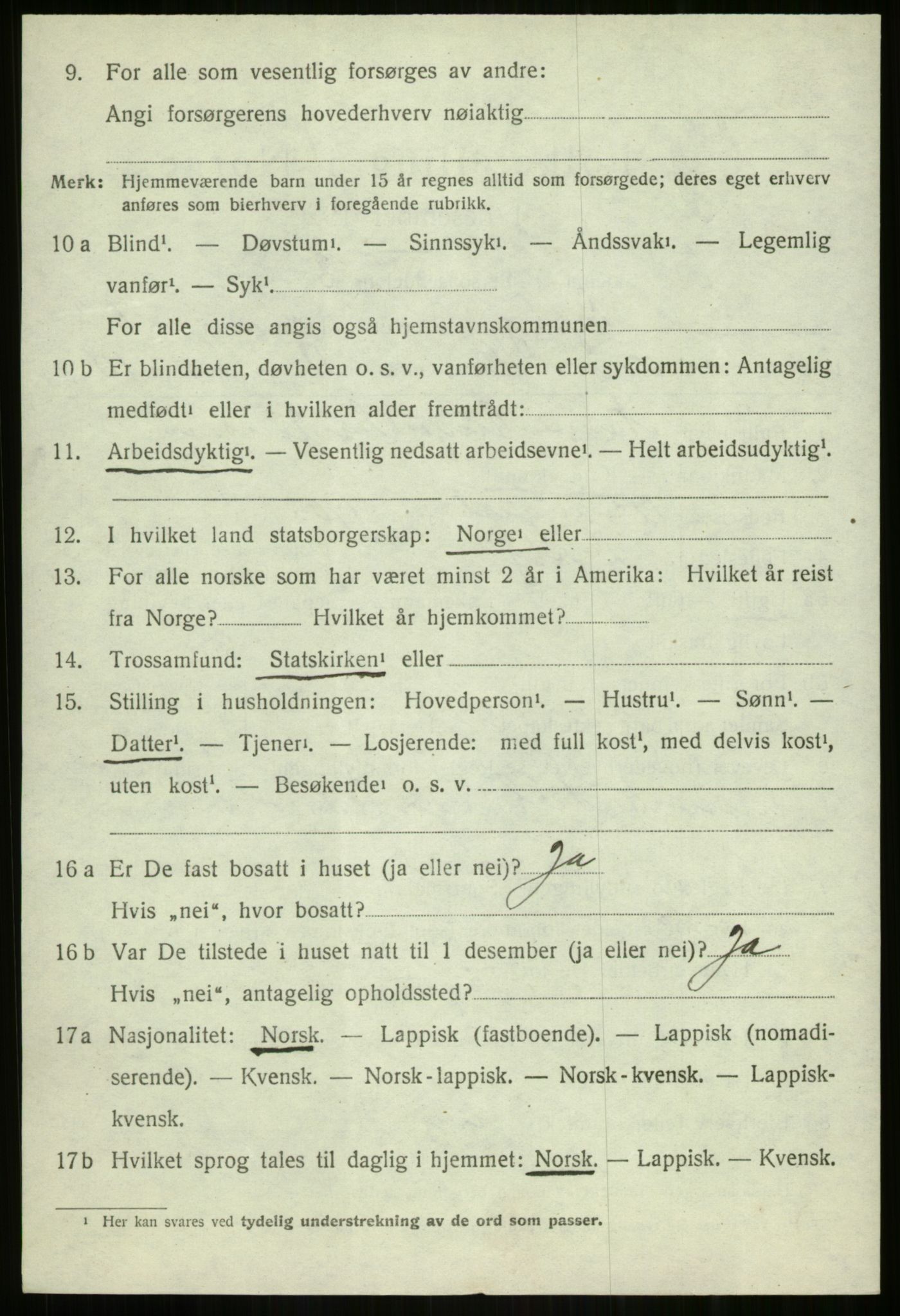 SATØ, 1920 census for Dyrøy, 1920, p. 1252