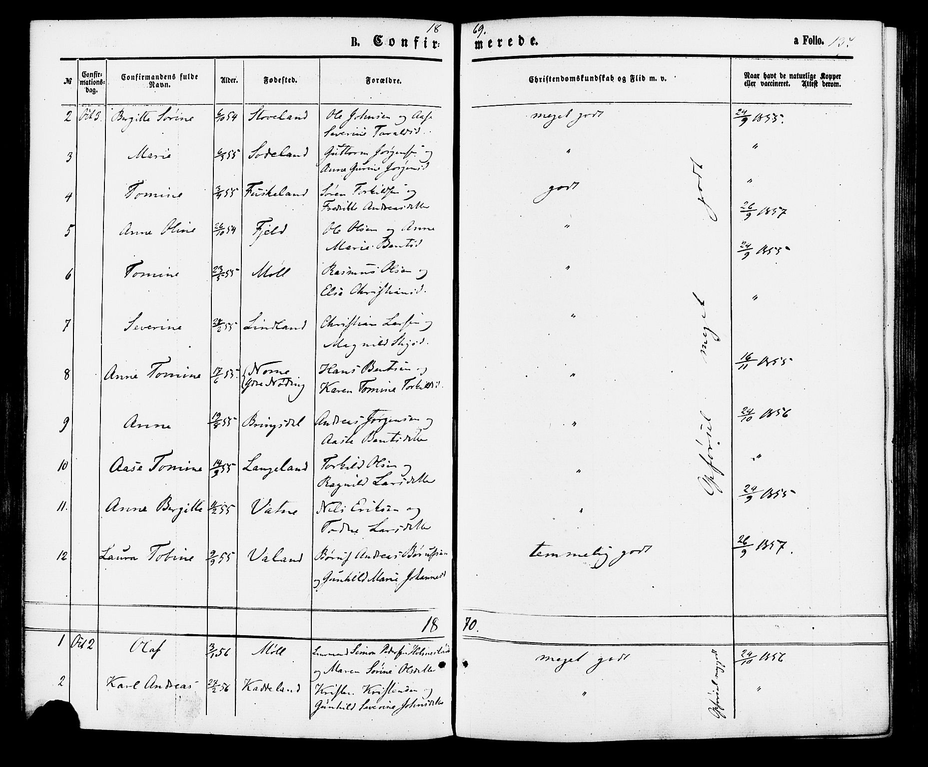 Holum sokneprestkontor, AV/SAK-1111-0022/F/Fa/Faa/L0006: Parish register (official) no. A 6, 1865-1883, p. 137