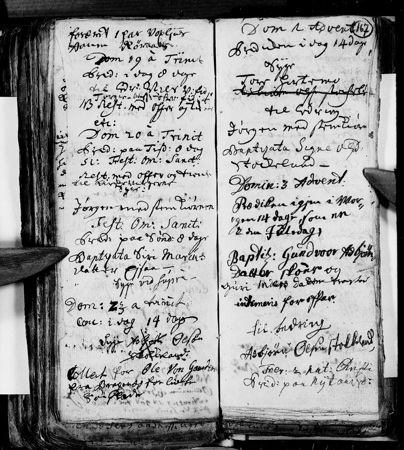 Søgne sokneprestkontor, SAK/1111-0037/F/Fa/Faa/L0001: Parish register (official) no. A 1, 1716-1740, p. 167