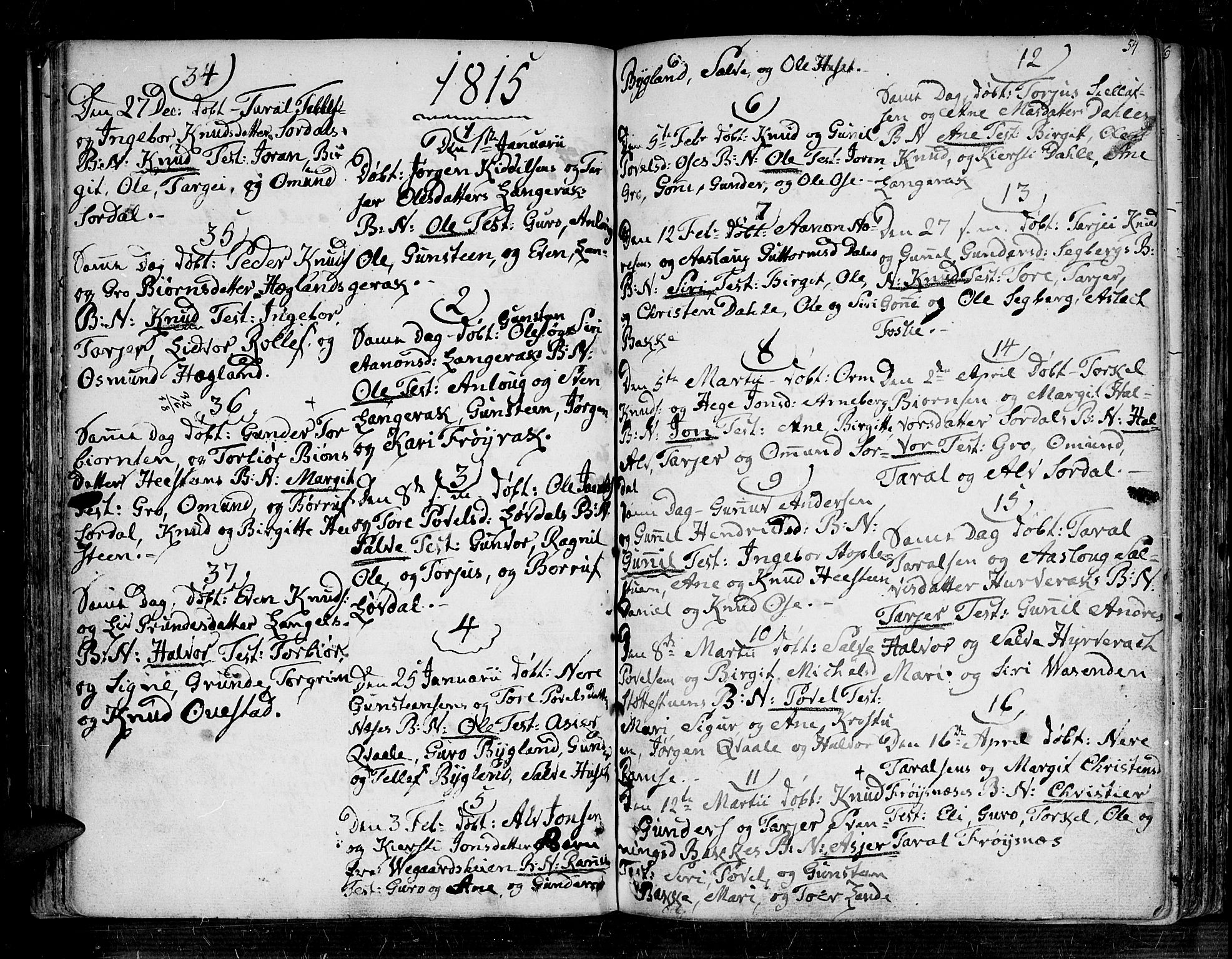 Bygland sokneprestkontor, SAK/1111-0006/F/Fa/Fab/L0002: Parish register (official) no. A 2, 1766-1816, p. 54