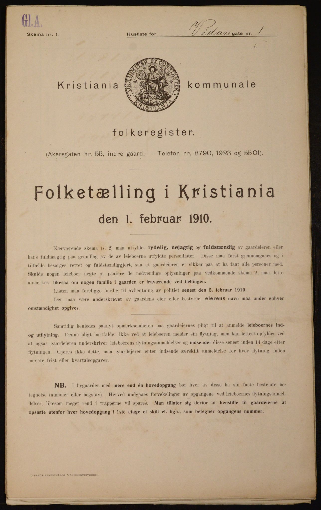 OBA, Municipal Census 1910 for Kristiania, 1910, p. 117202