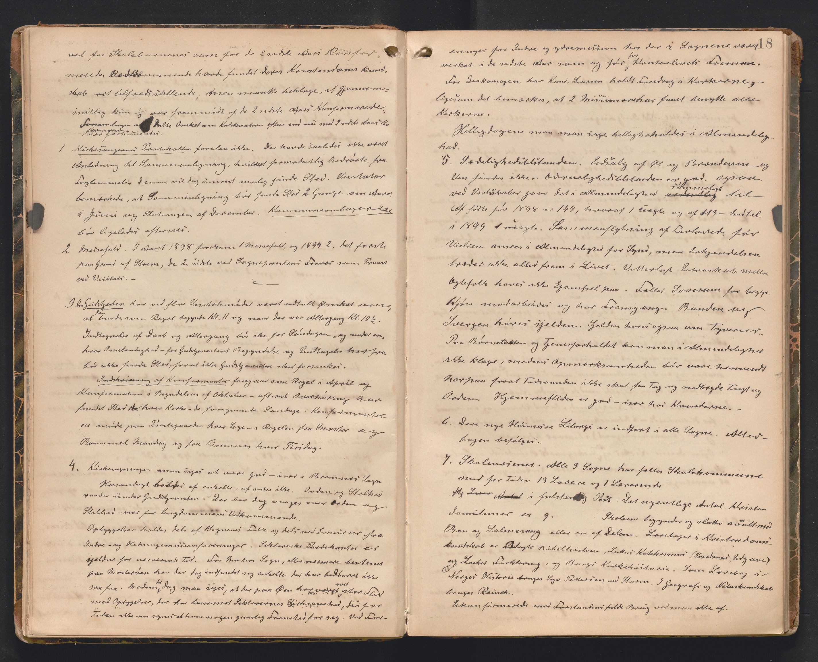 Søndre Sunnhordland prosti, AV/SAB-A-99913/F/L0002: Visitasprotokoll, 1895-1967, p. 17b-18a