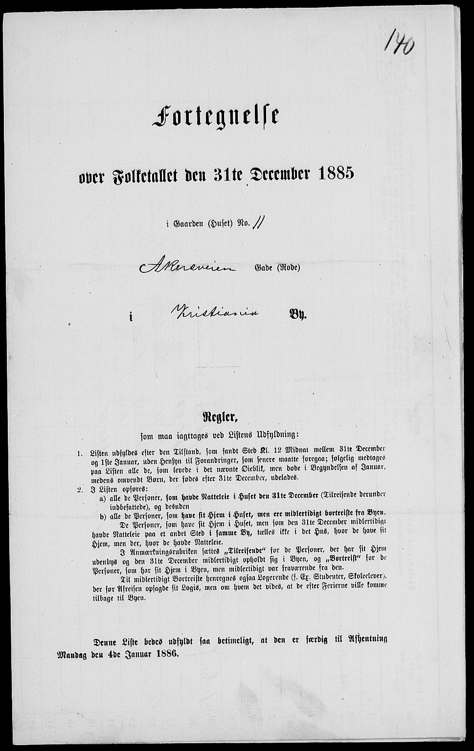 RA, 1885 census for 0301 Kristiania, 1885, p. 4903