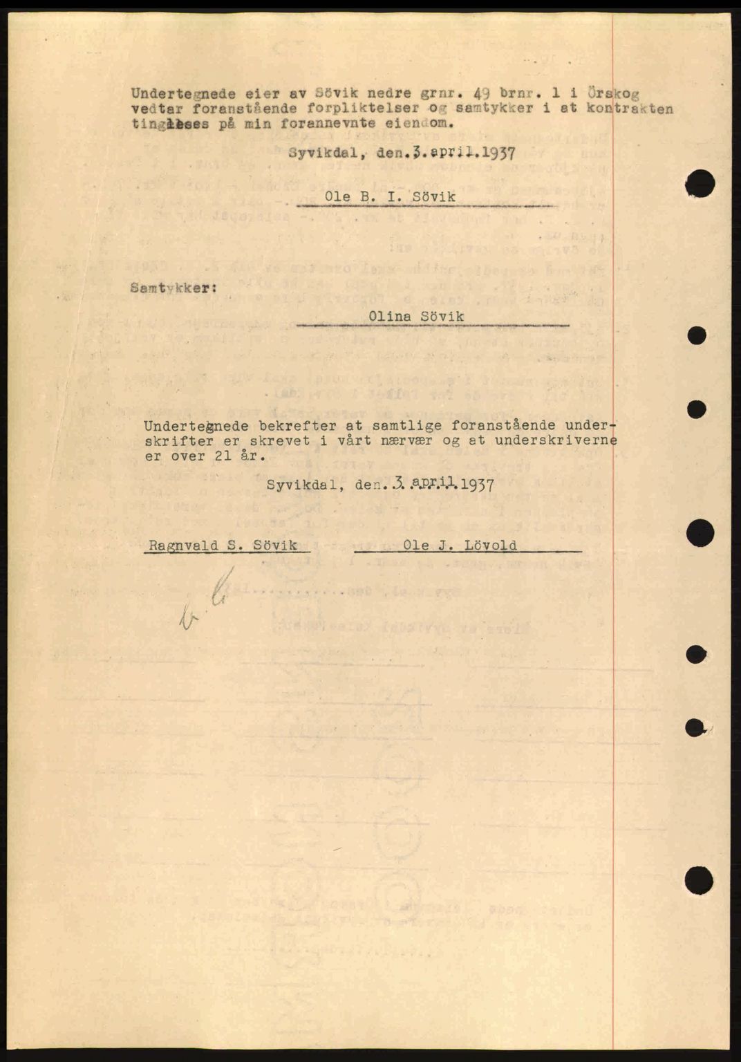 Nordre Sunnmøre sorenskriveri, AV/SAT-A-0006/1/2/2C/2Ca: Mortgage book no. A2, 1936-1937, Diary no: : 467/1937