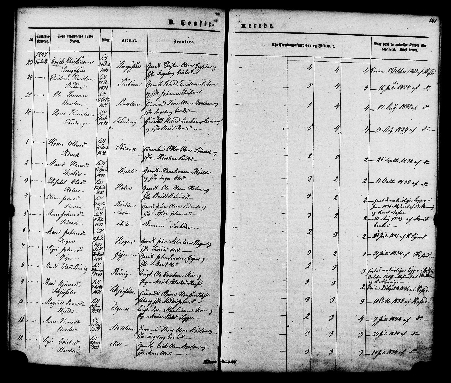 Ministerialprotokoller, klokkerbøker og fødselsregistre - Møre og Romsdal, SAT/A-1454/551/L0625: Parish register (official) no. 551A05, 1846-1879, p. 141