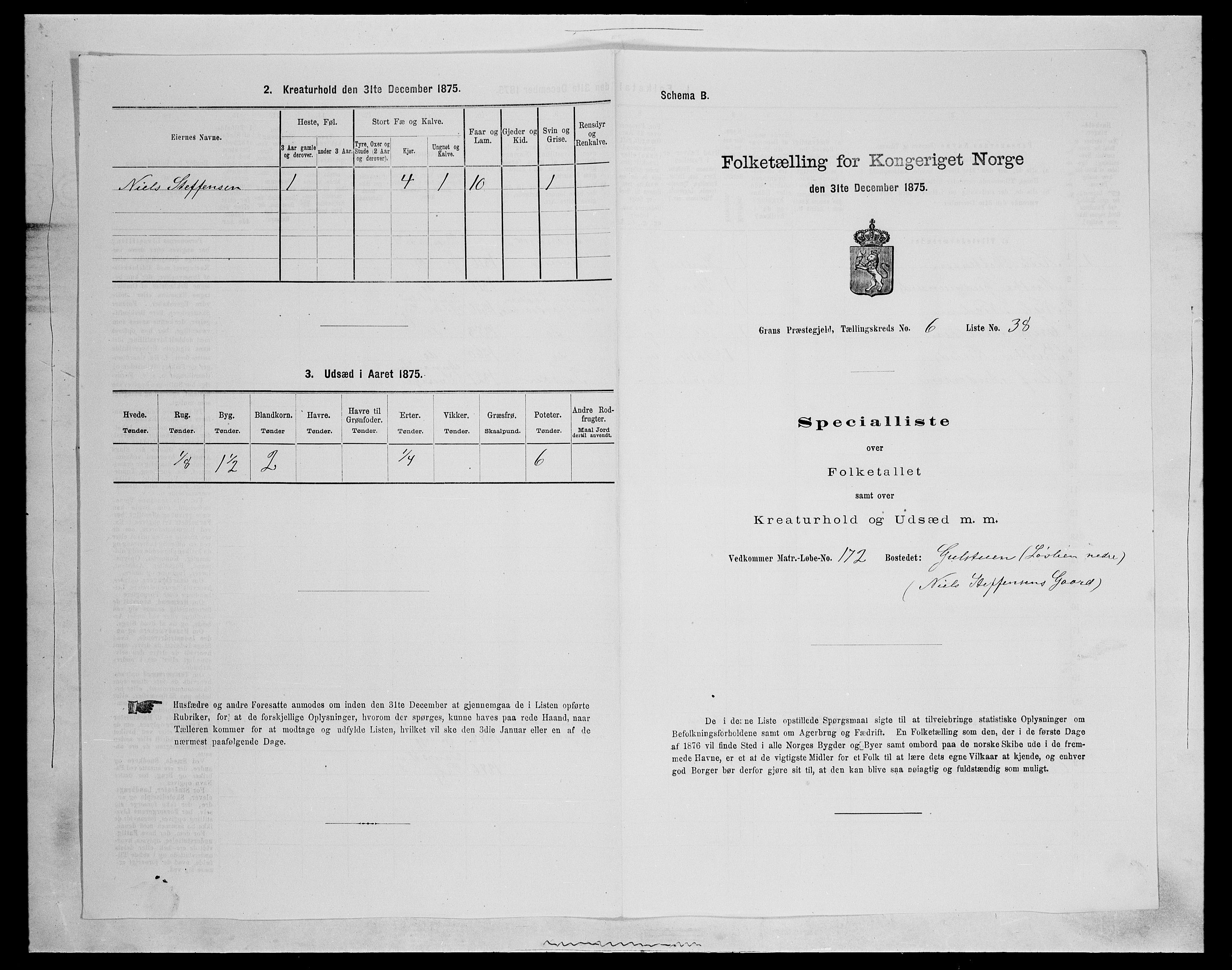 SAH, 1875 census for 0534P Gran, 1875, p. 1095