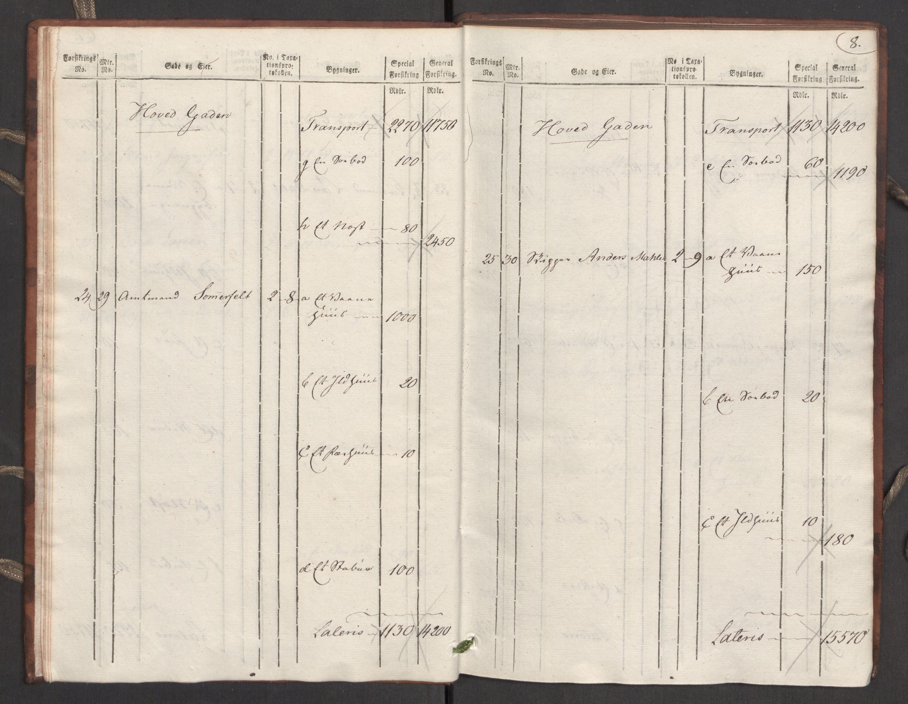 Kommersekollegiet, Brannforsikringskontoret 1767-1814, AV/RA-EA-5458/F/Fa/L0039/0001: Molde / Branntakstprotokoll, 1807-1817