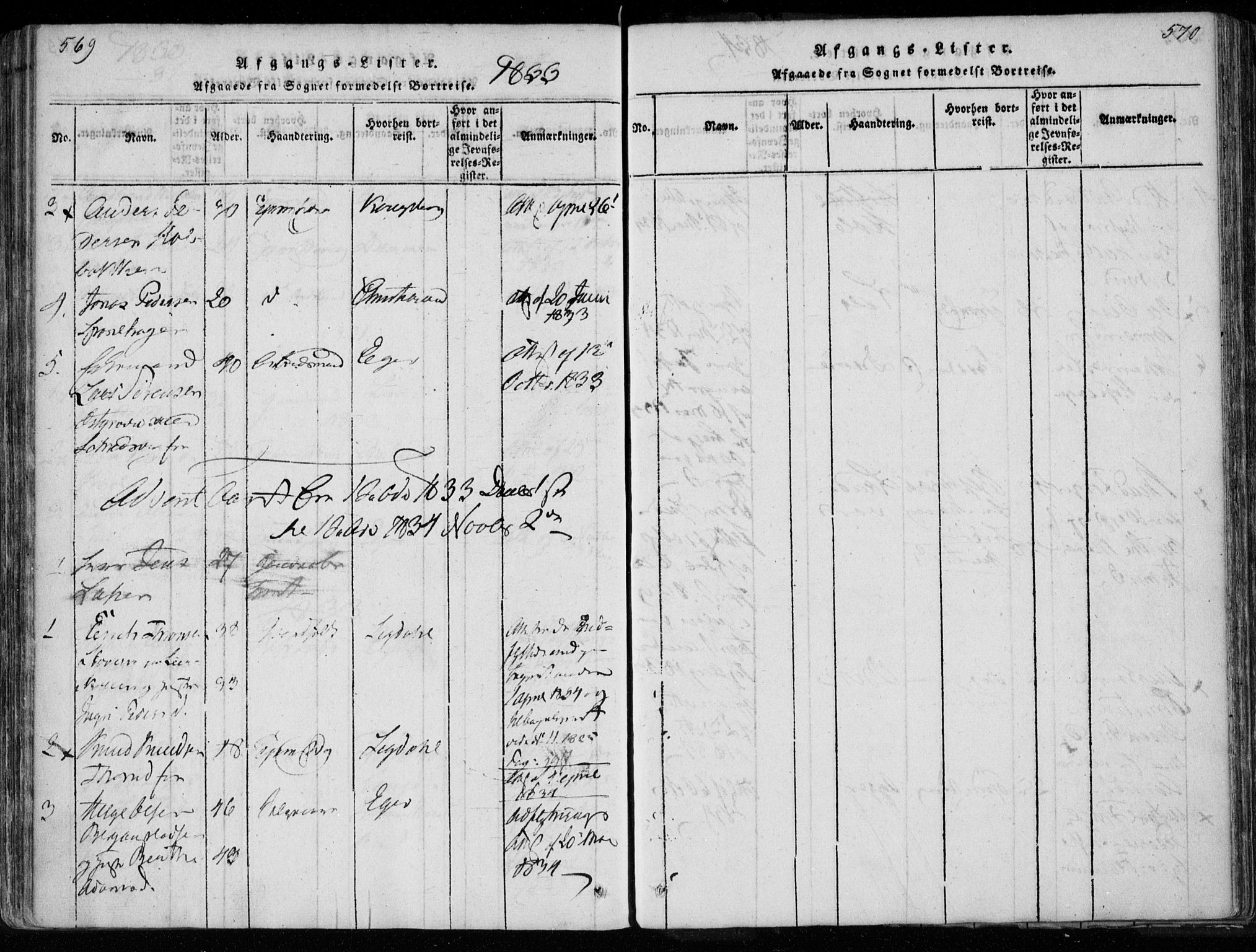 Modum kirkebøker, AV/SAKO-A-234/F/Fa/L0005: Parish register (official) no. 5, 1824-1841, p. 569-570