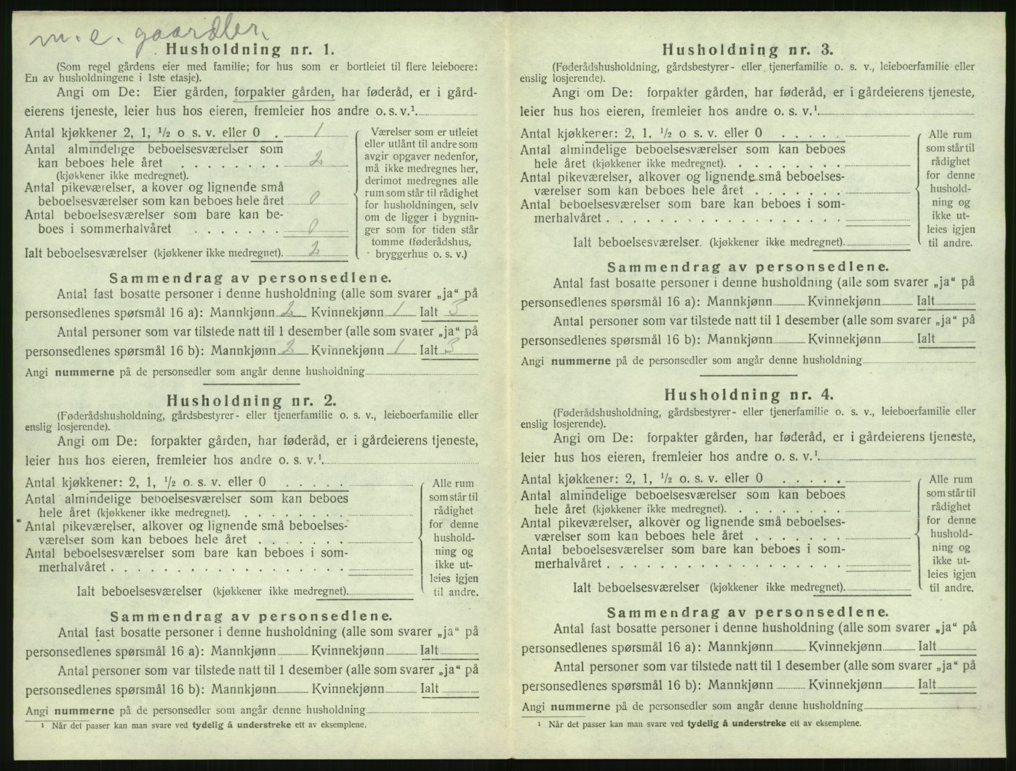 SAT, 1920 census for Vatne, 1920, p. 563