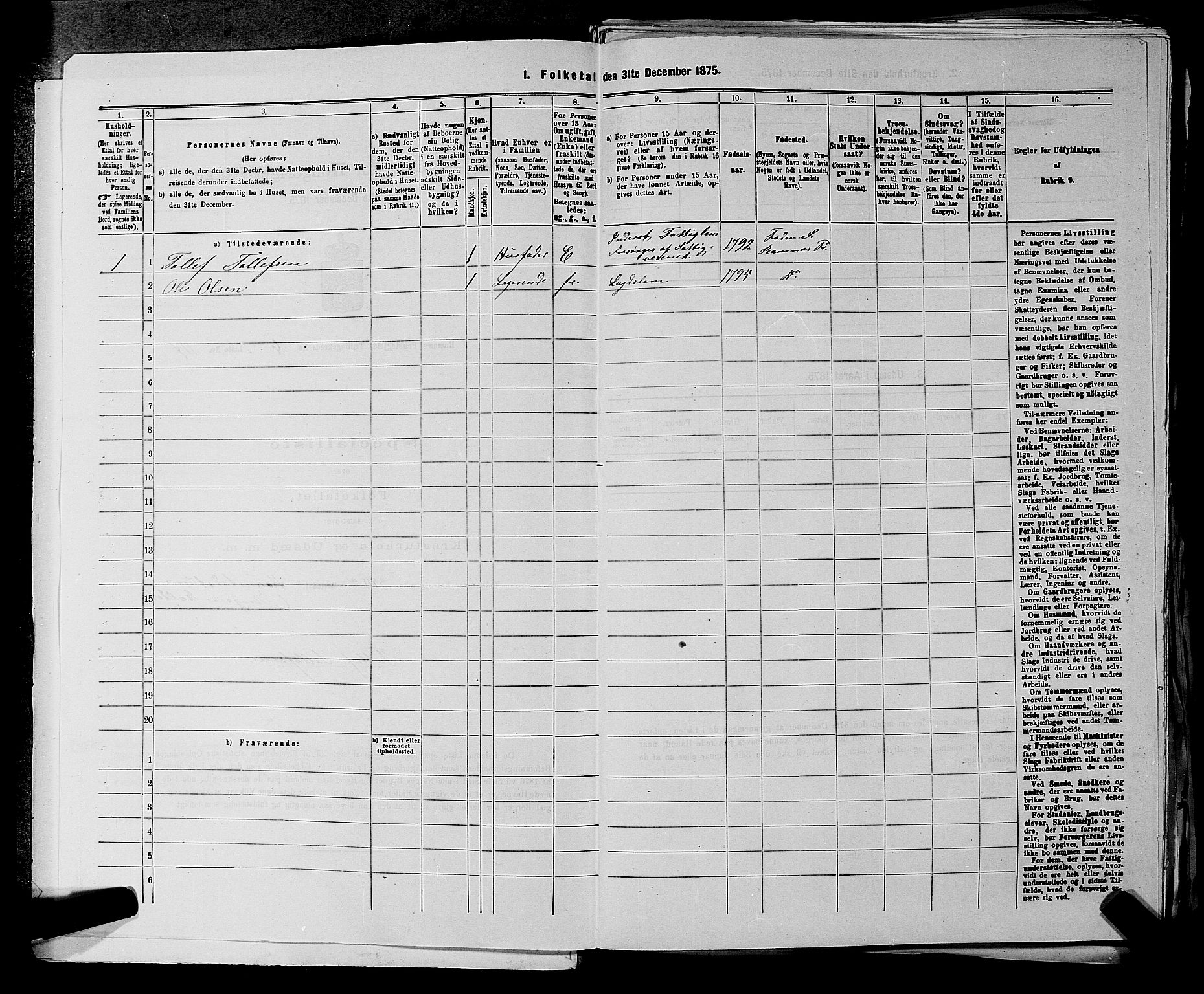 SAKO, 1875 census for 0718P Ramnes, 1875, p. 978