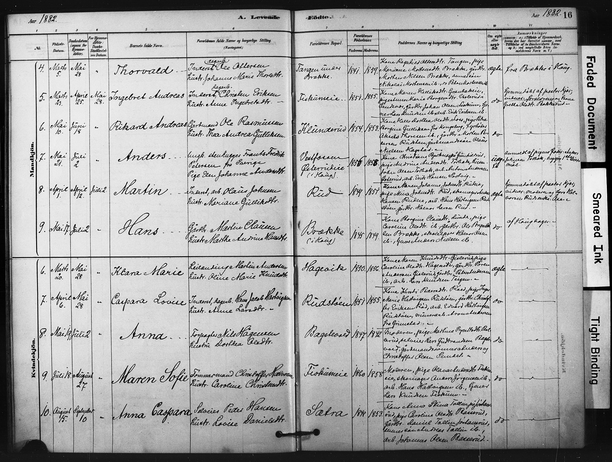 Fiskum kirkebøker, AV/SAKO-A-15/F/Fa/L0002: Parish register (official) no. 2, 1878-1890, p. 16