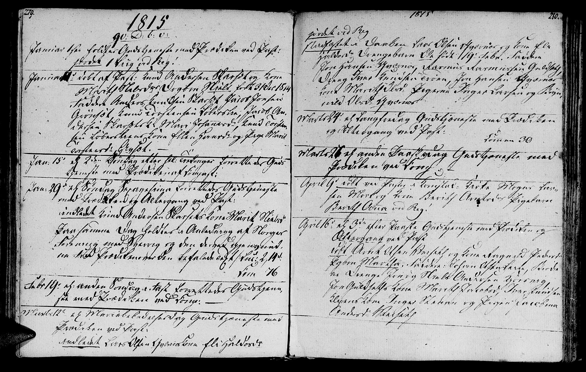 Ministerialprotokoller, klokkerbøker og fødselsregistre - Møre og Romsdal, SAT/A-1454/568/L0799: Parish register (official) no. 568A08, 1780-1819, p. 279-280