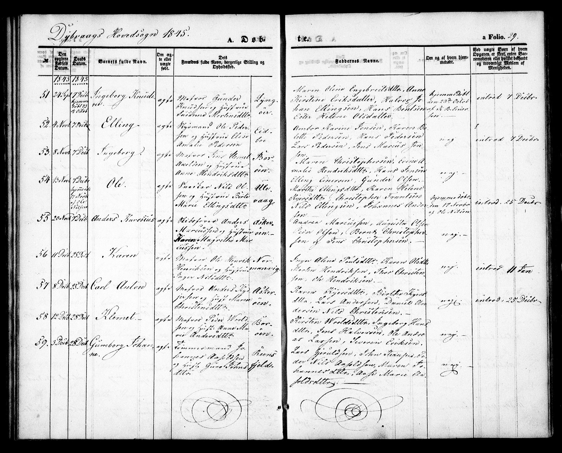 Dypvåg sokneprestkontor, AV/SAK-1111-0007/F/Fa/Faa/L0005: Parish register (official) no. A 5, 1841-1854, p. 29