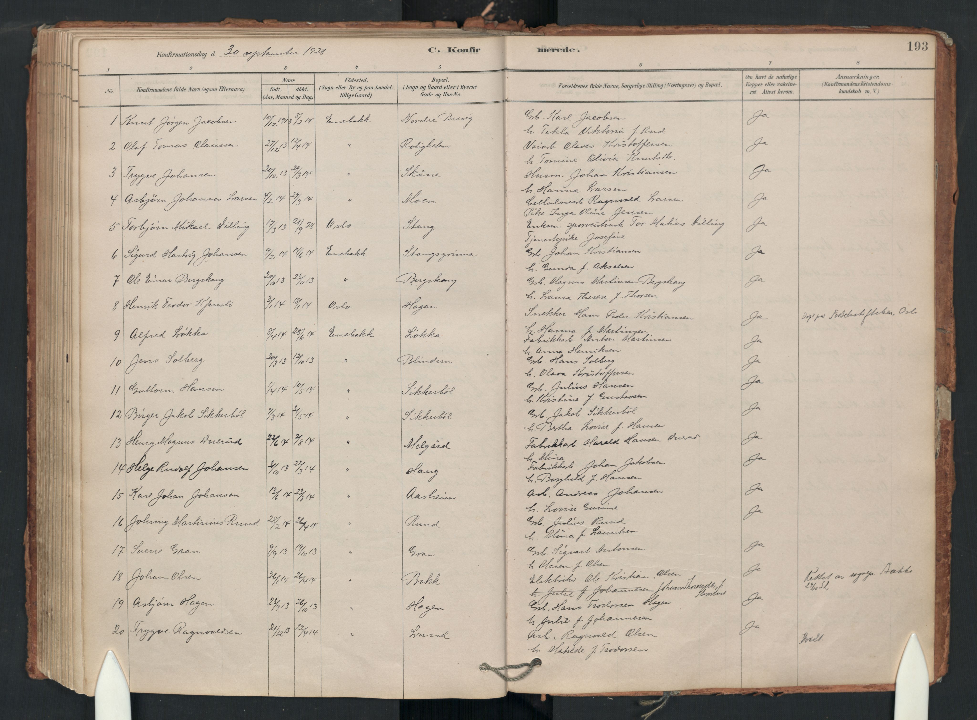 Enebakk prestekontor Kirkebøker, SAO/A-10171c/F/Fa/L0018: Parish register (official) no. I 18, 1877-1930, p. 193