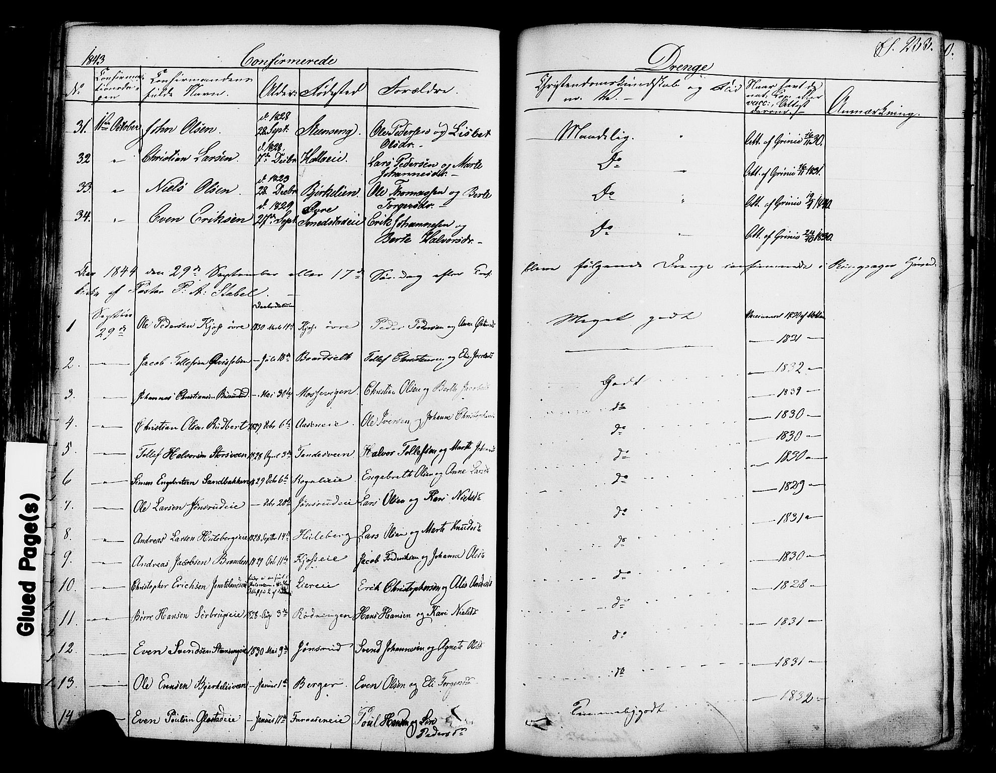 Ringsaker prestekontor, AV/SAH-PREST-014/K/Ka/L0008: Parish register (official) no. 8, 1837-1850, p. 233