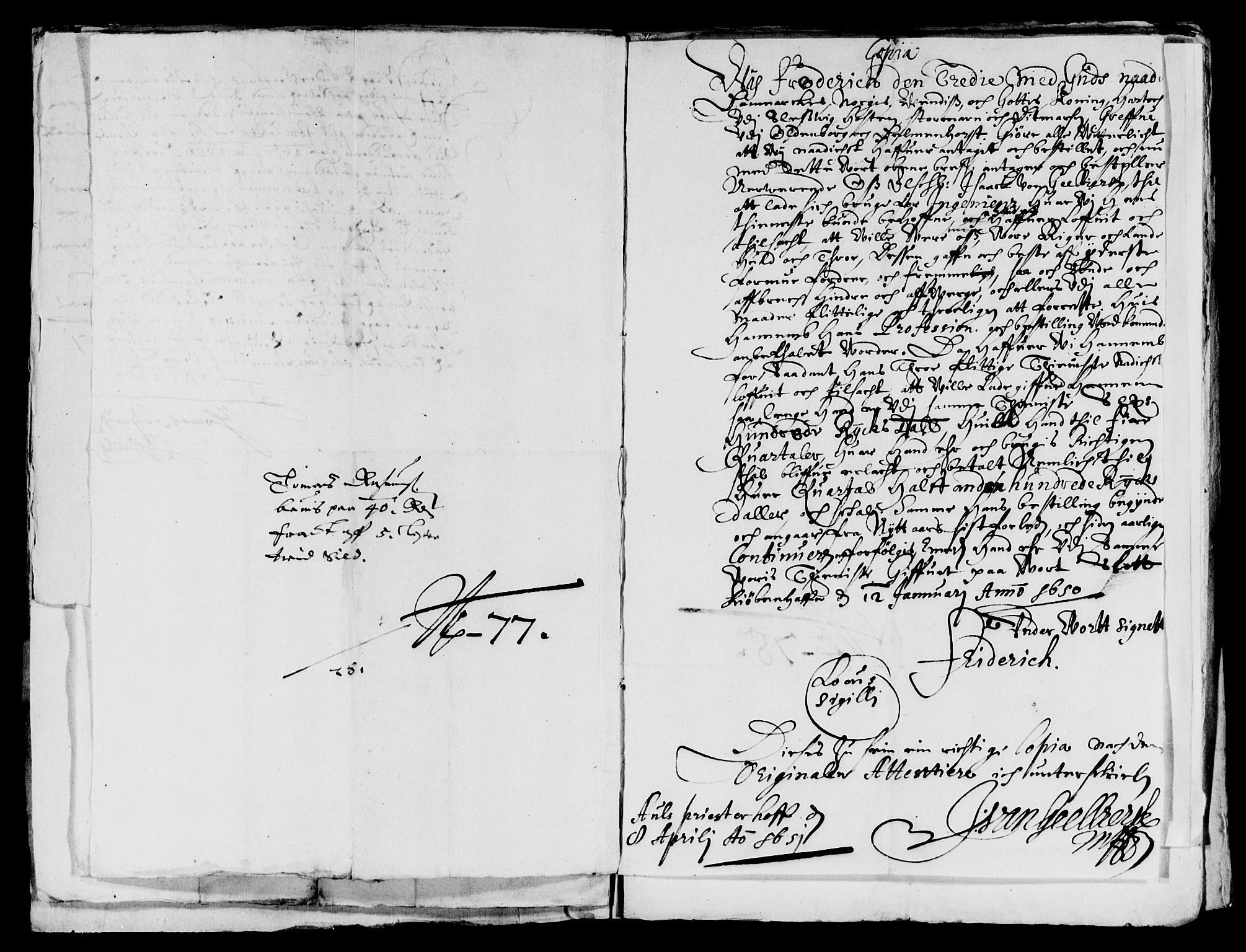 Rentekammeret inntil 1814, Reviderte regnskaper, Lensregnskaper, AV/RA-EA-5023/R/Rb/Rbw/L0099: Trondheim len, 1650-1651
