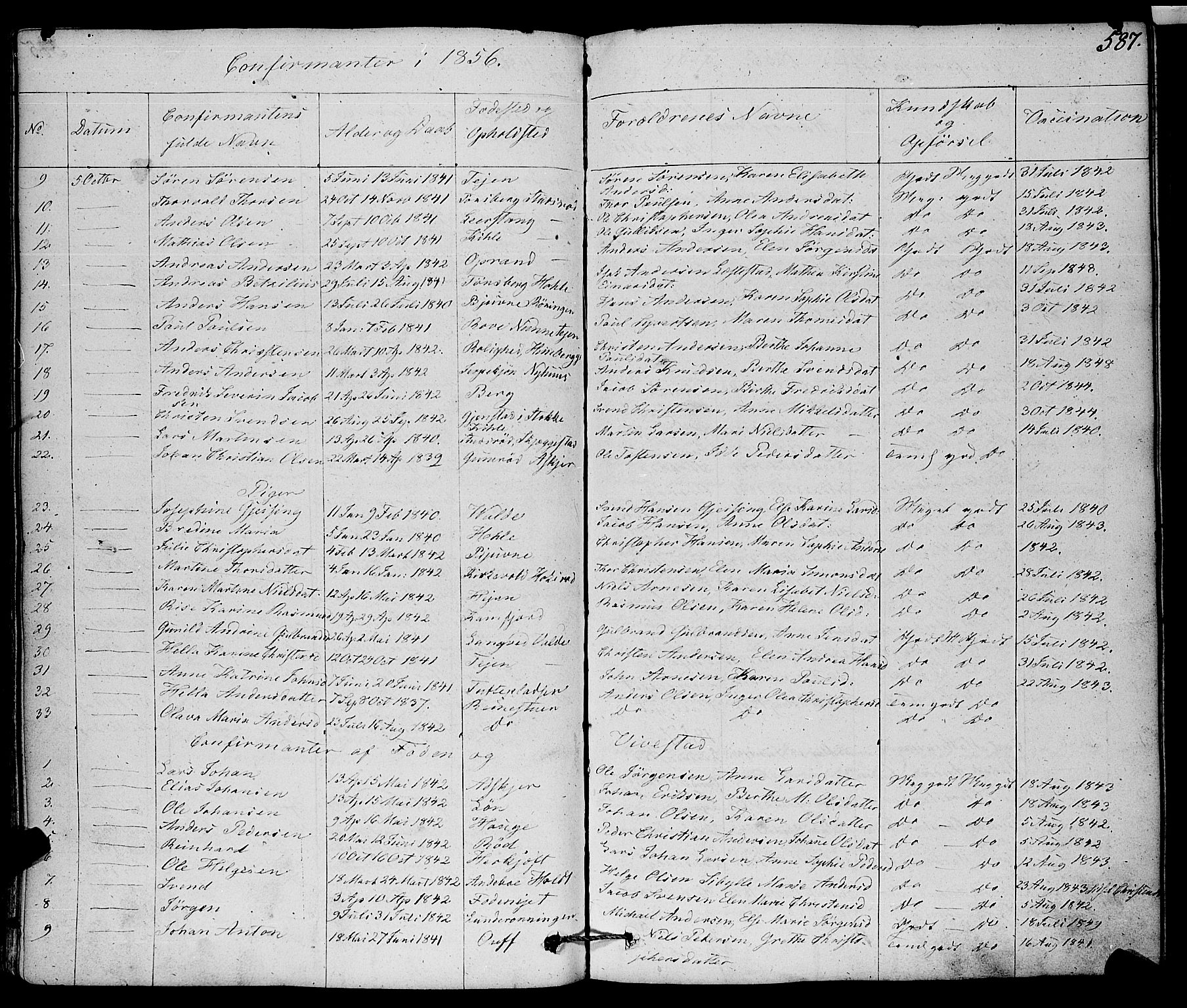 Ramnes kirkebøker, AV/SAKO-A-314/F/Fa/L0005: Parish register (official) no. I 5, 1841-1861, p. 586-587