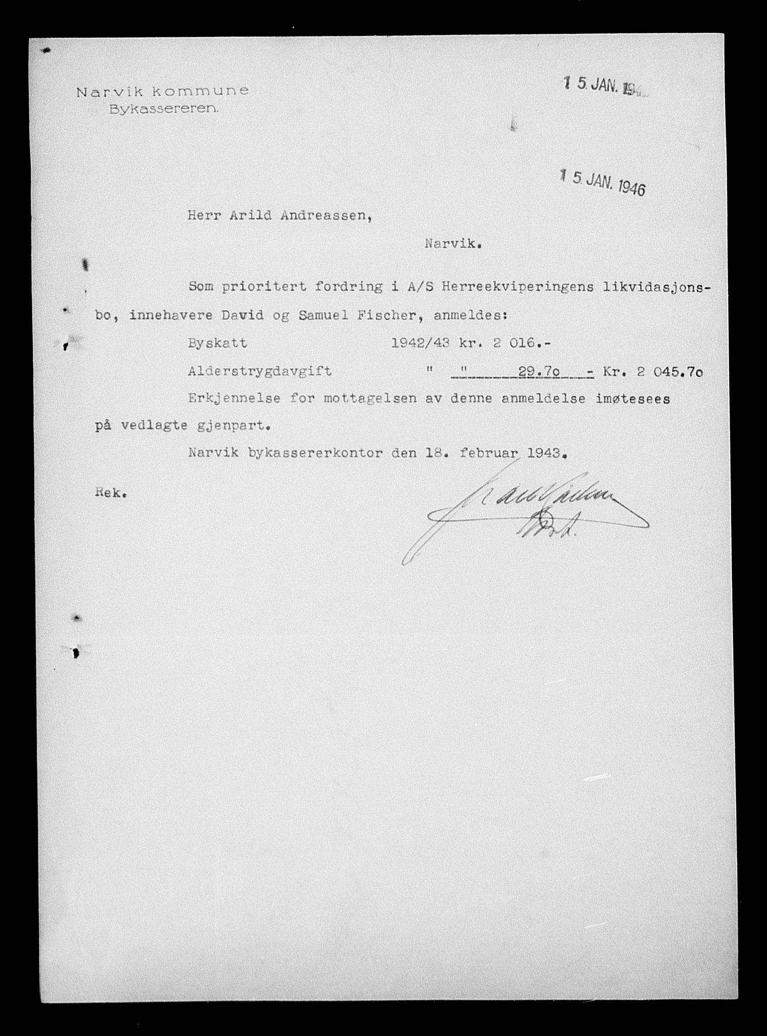 Justisdepartementet, Tilbakeføringskontoret for inndratte formuer, AV/RA-S-1564/H/Hc/Hcb/L0913: --, 1945-1947, p. 186