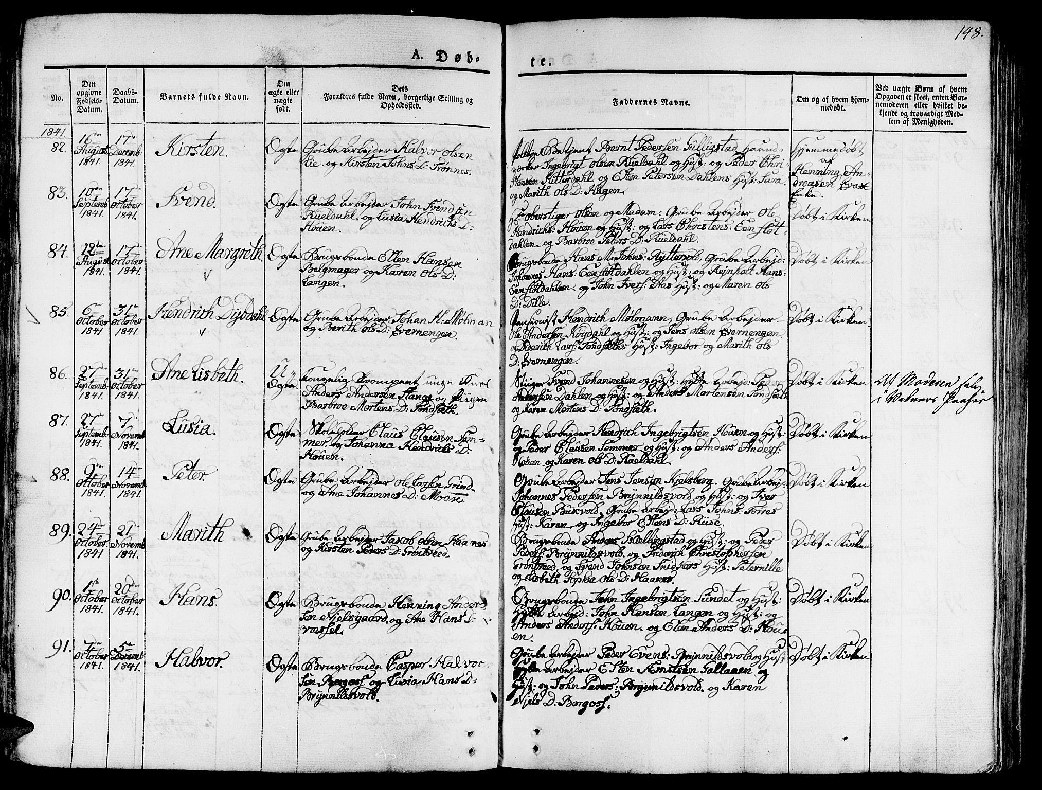Ministerialprotokoller, klokkerbøker og fødselsregistre - Sør-Trøndelag, SAT/A-1456/681/L0930: Parish register (official) no. 681A08, 1829-1844, p. 148