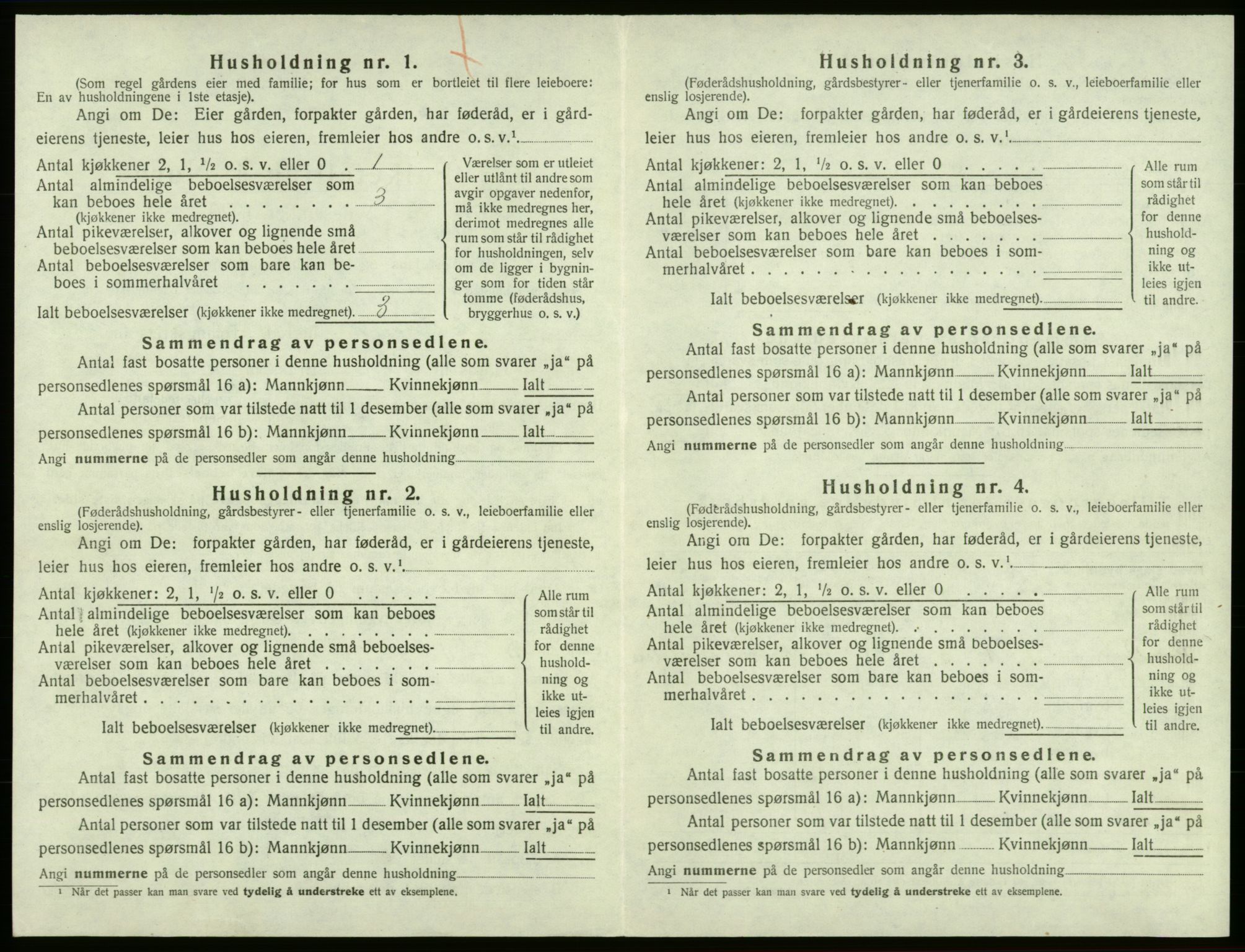 SAB, 1920 census for Valestrand, 1920, p. 335