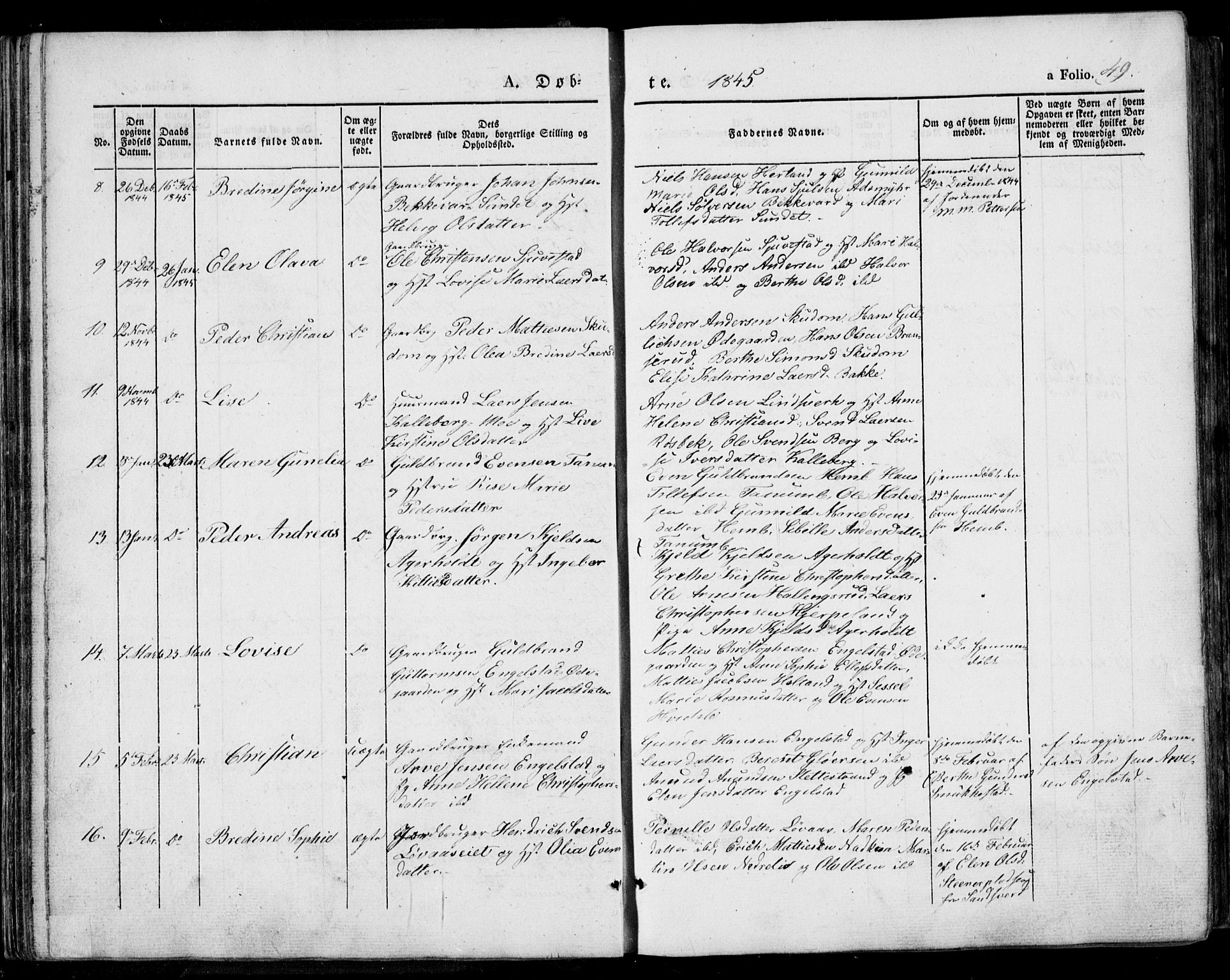 Lardal kirkebøker, SAKO/A-350/F/Fa/L0006: Parish register (official) no. I 6, 1835-1860, p. 49