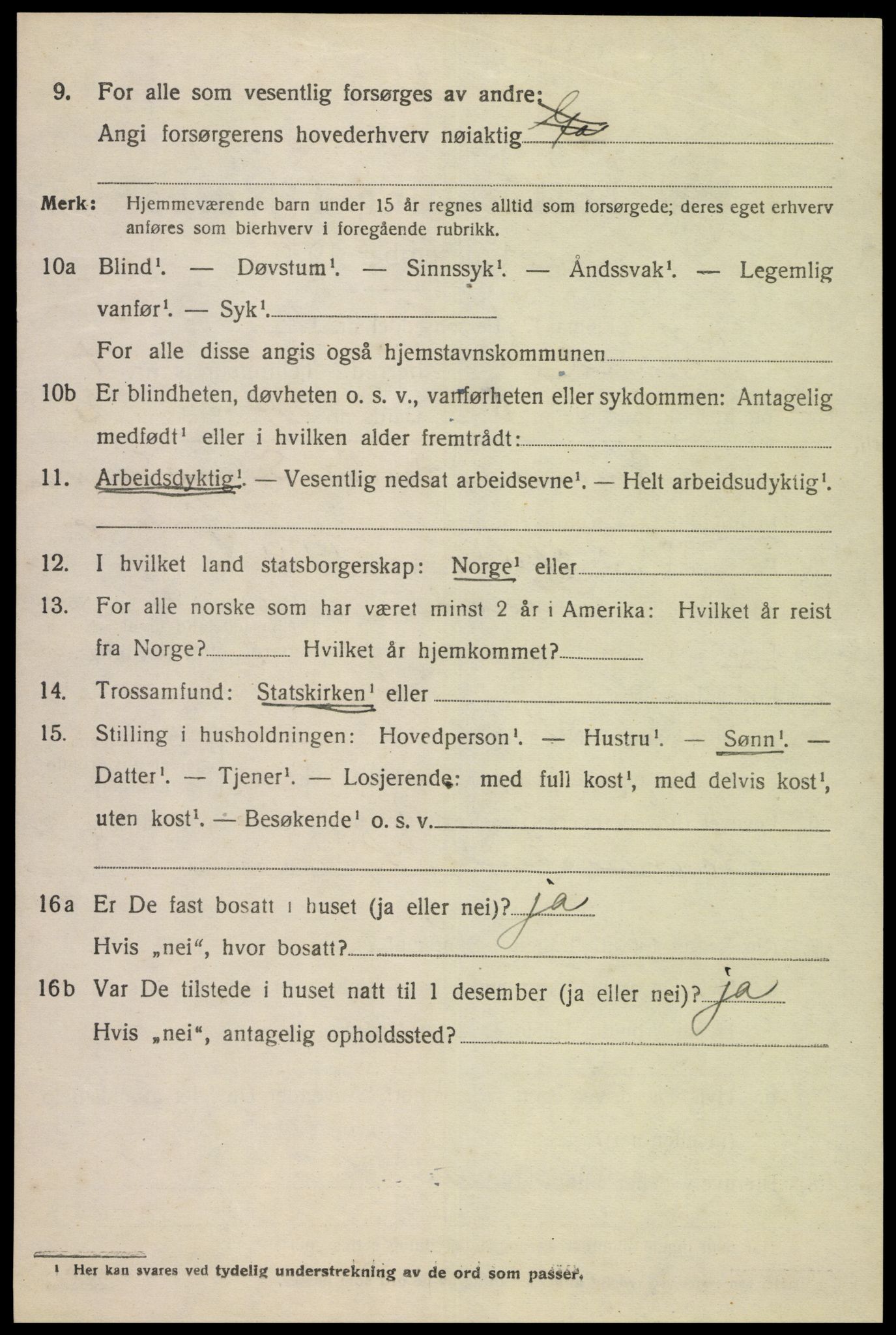 SAK, 1920 census for Herad, 1920, p. 1769