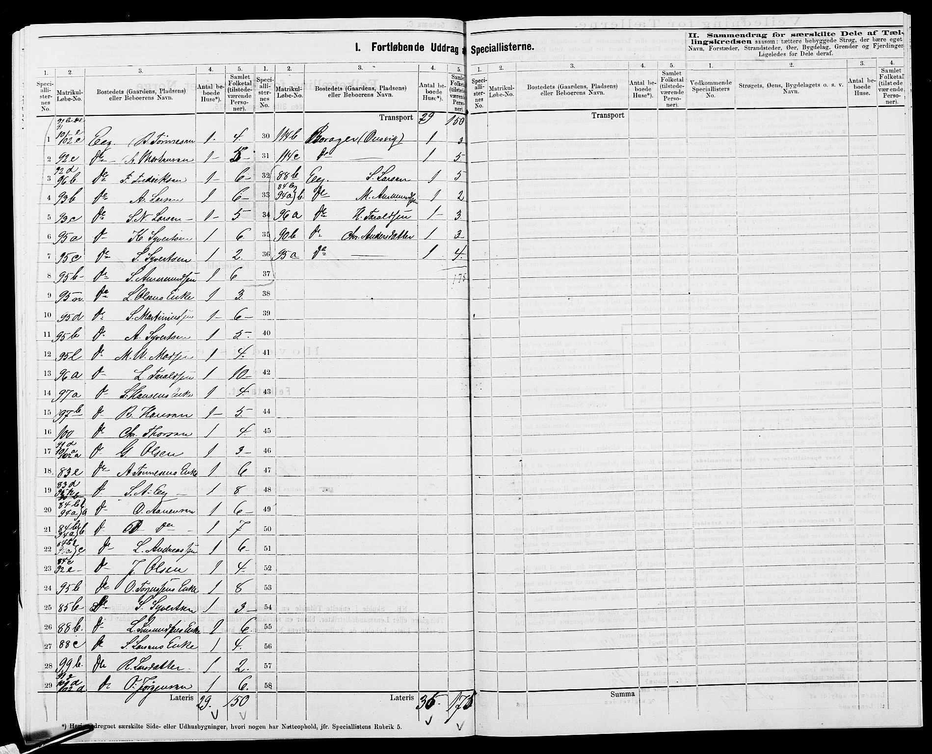 SAK, 1875 census for 1018P Søgne, 1875, p. 45