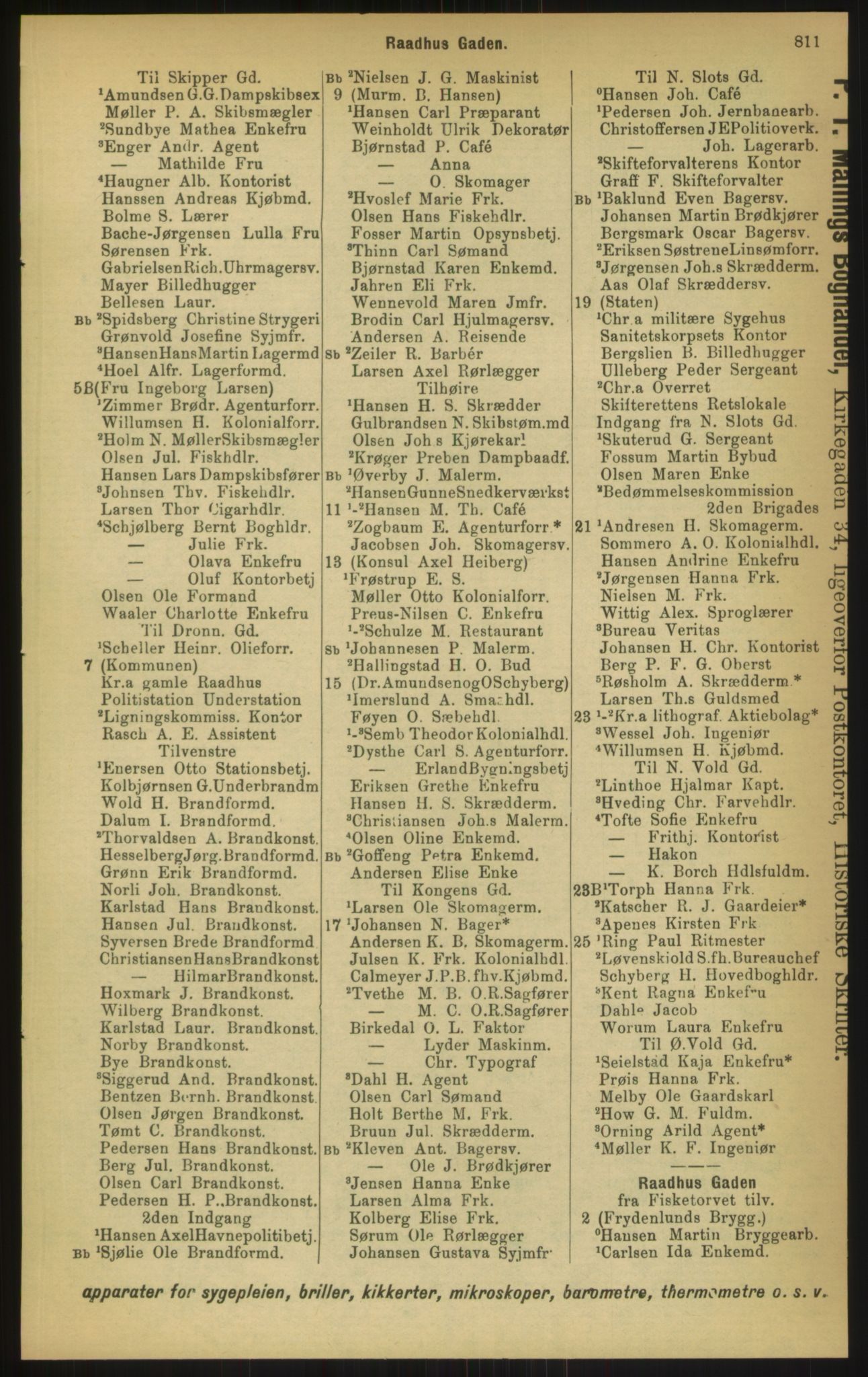 Kristiania/Oslo adressebok, PUBL/-, 1897, p. 811