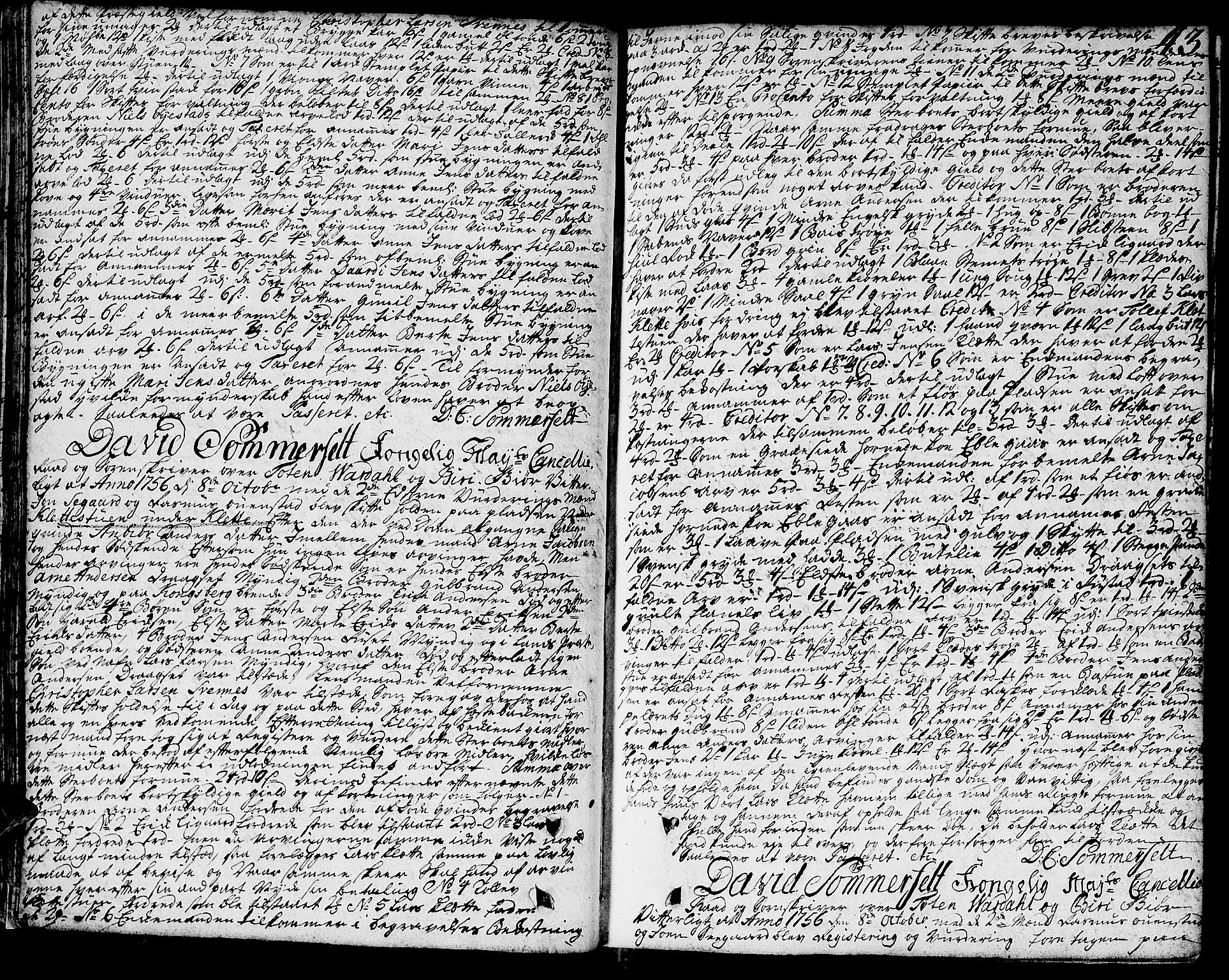 Toten tingrett, SAH/TING-006/J/Ja/L0009: Skifteprotokoll, 1756-1765, p. 42b-43a