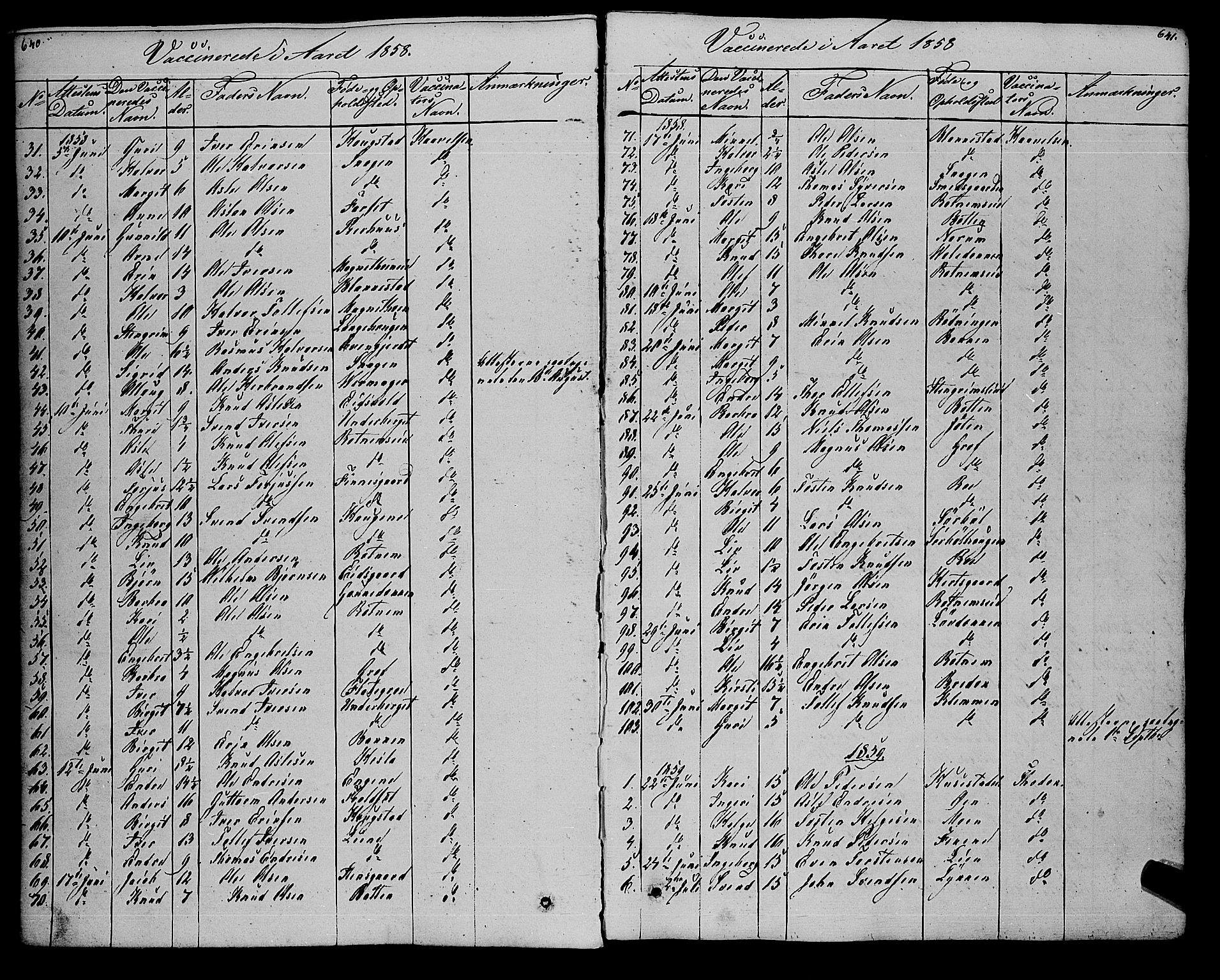 Gol kirkebøker, SAKO/A-226/F/Fa/L0002: Parish register (official) no. I 2, 1837-1863, p. 640-641