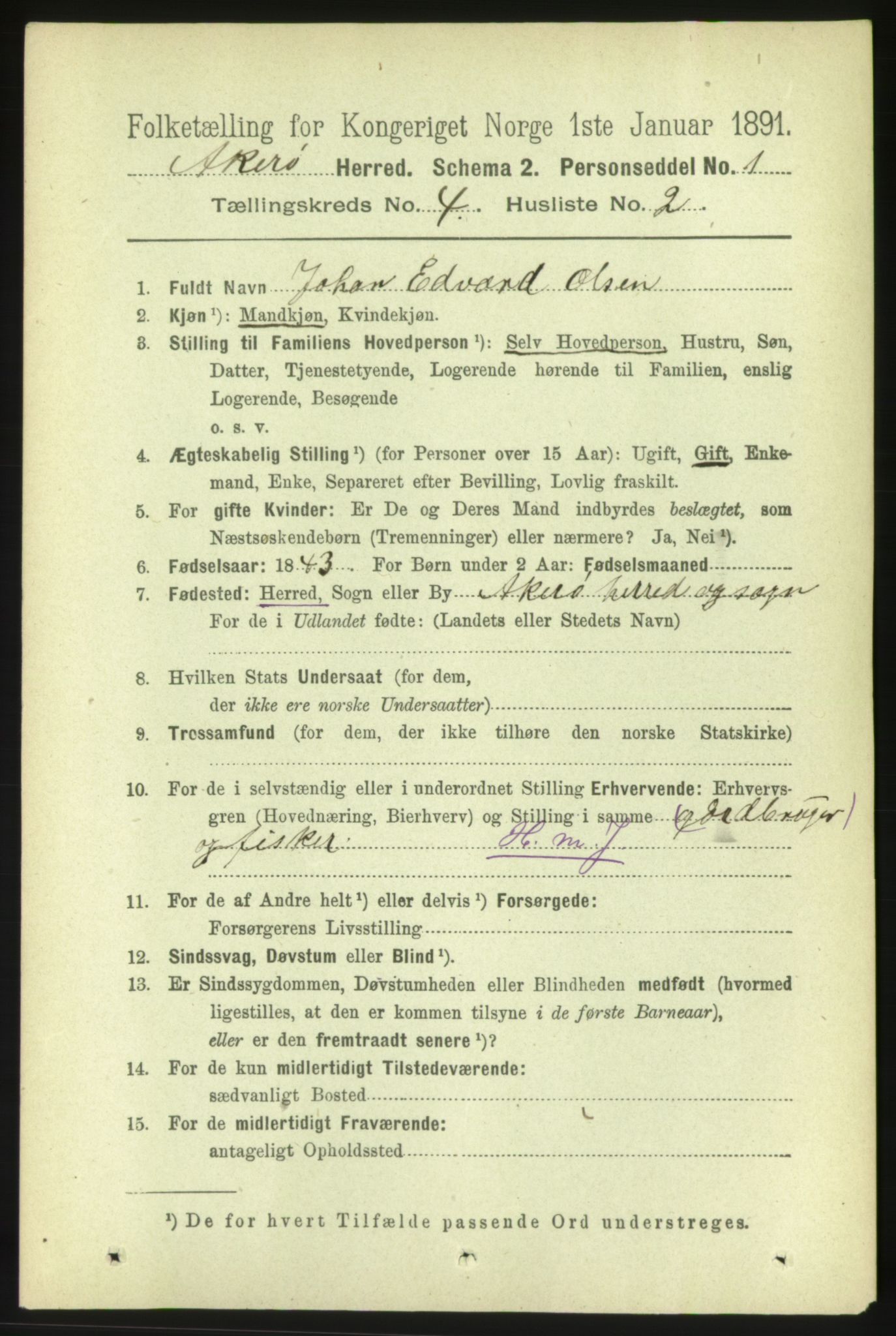 RA, 1891 census for 1545 Aukra, 1891, p. 1643