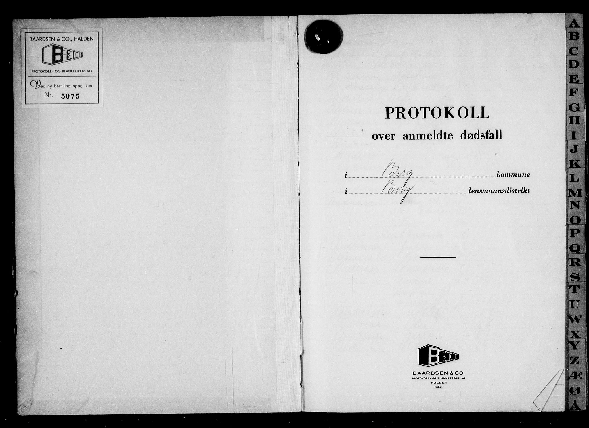 Berg lensmannskontor, AV/SAO-A-10263/H/Ha/Haa/L0010: Dødsfallsprotokoll, 1966-1968