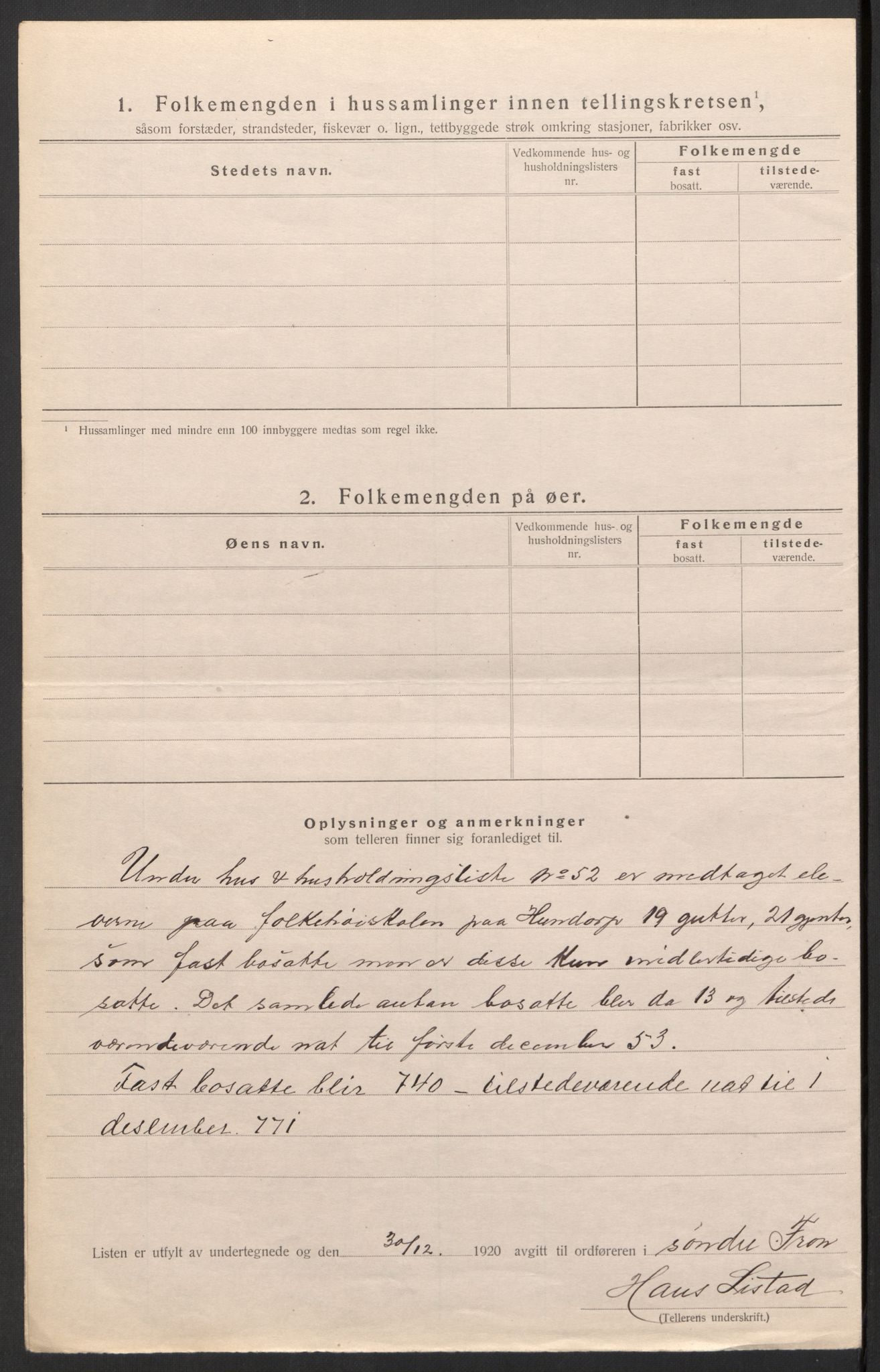 SAH, 1920 census for Sør-Fron, 1920, p. 14