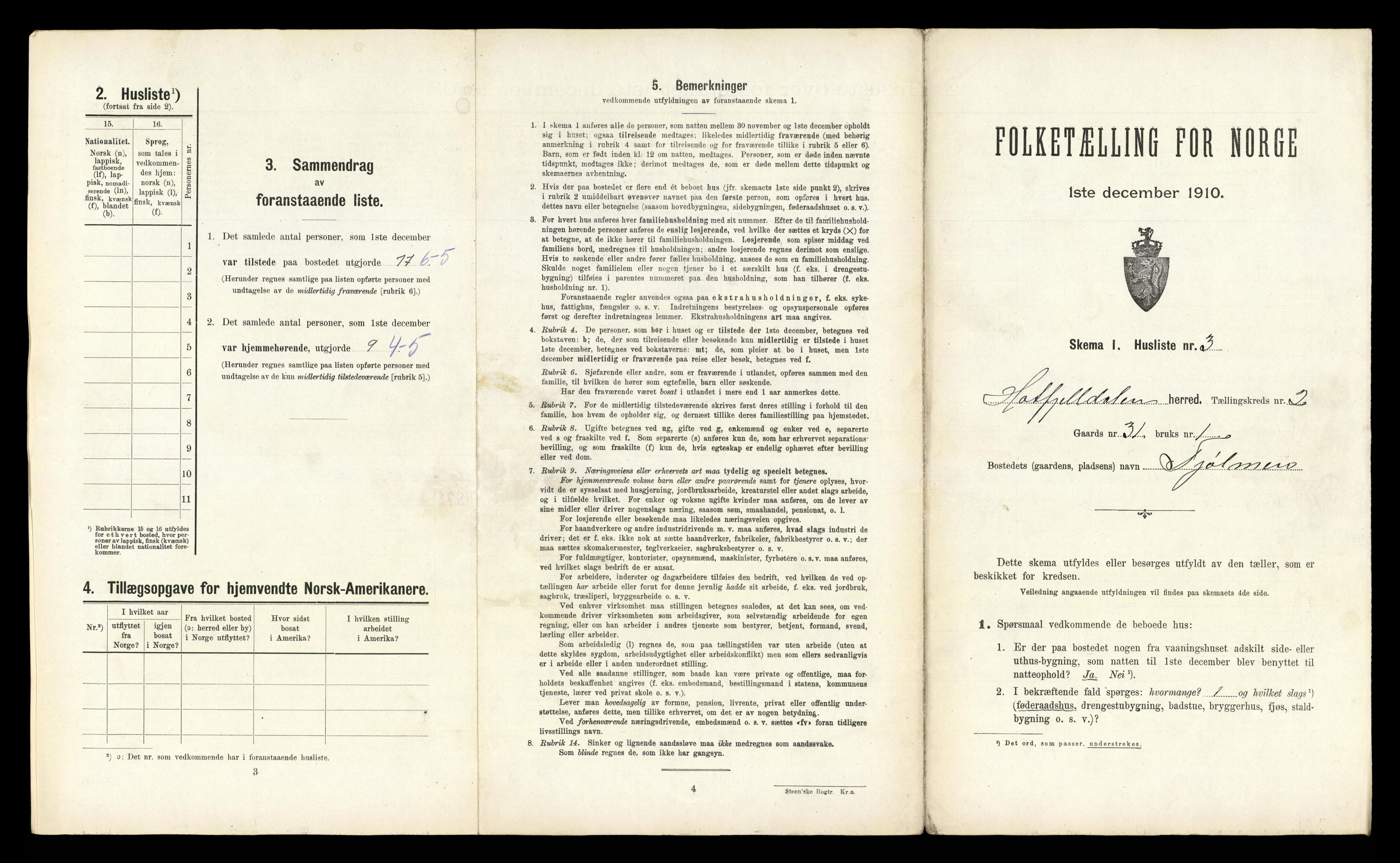 RA, 1910 census for Hattfjelldal, 1910, p. 91