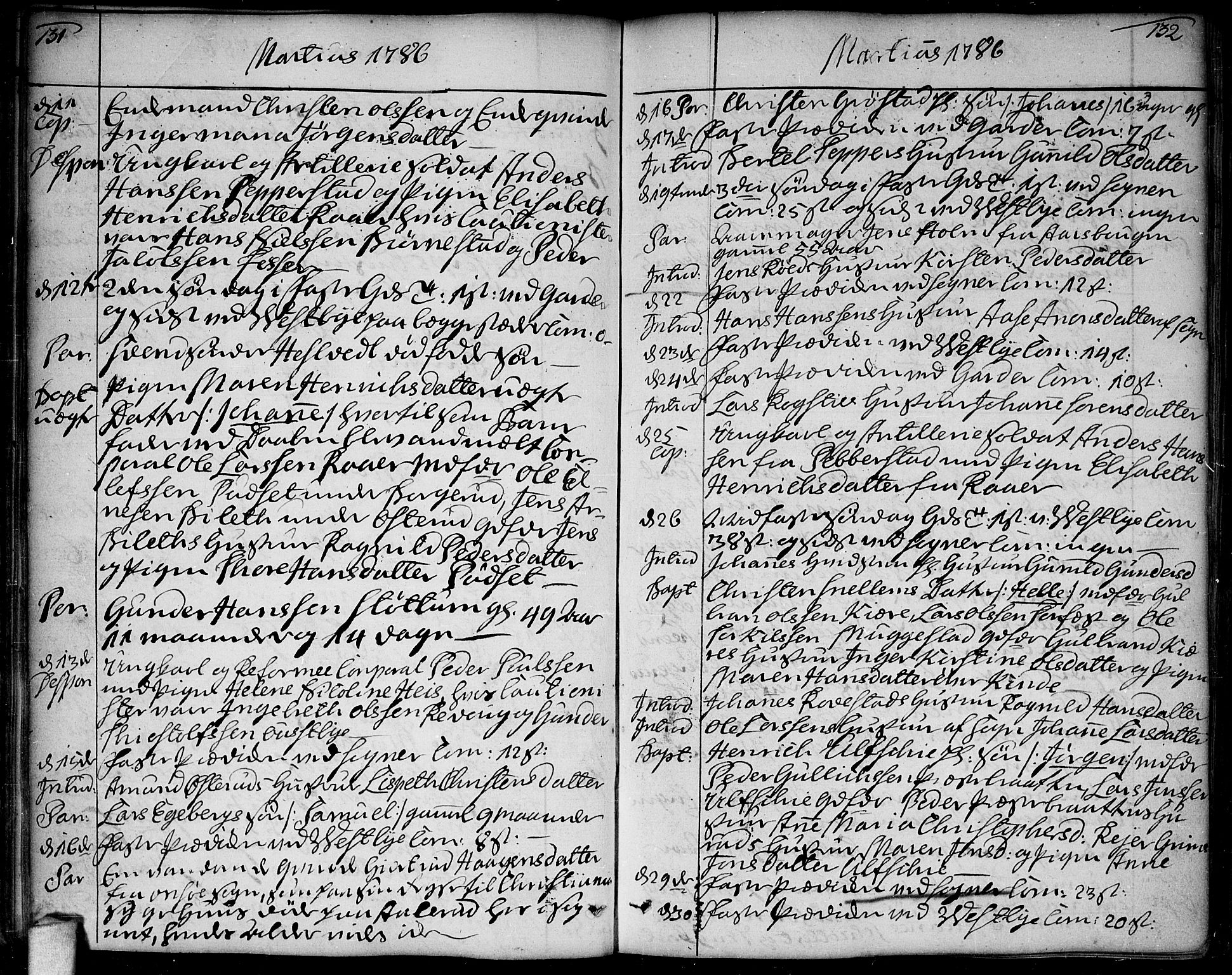 Vestby prestekontor Kirkebøker, AV/SAO-A-10893/F/Fa/L0003: Parish register (official) no. I 3, 1779-1796, p. 131-132