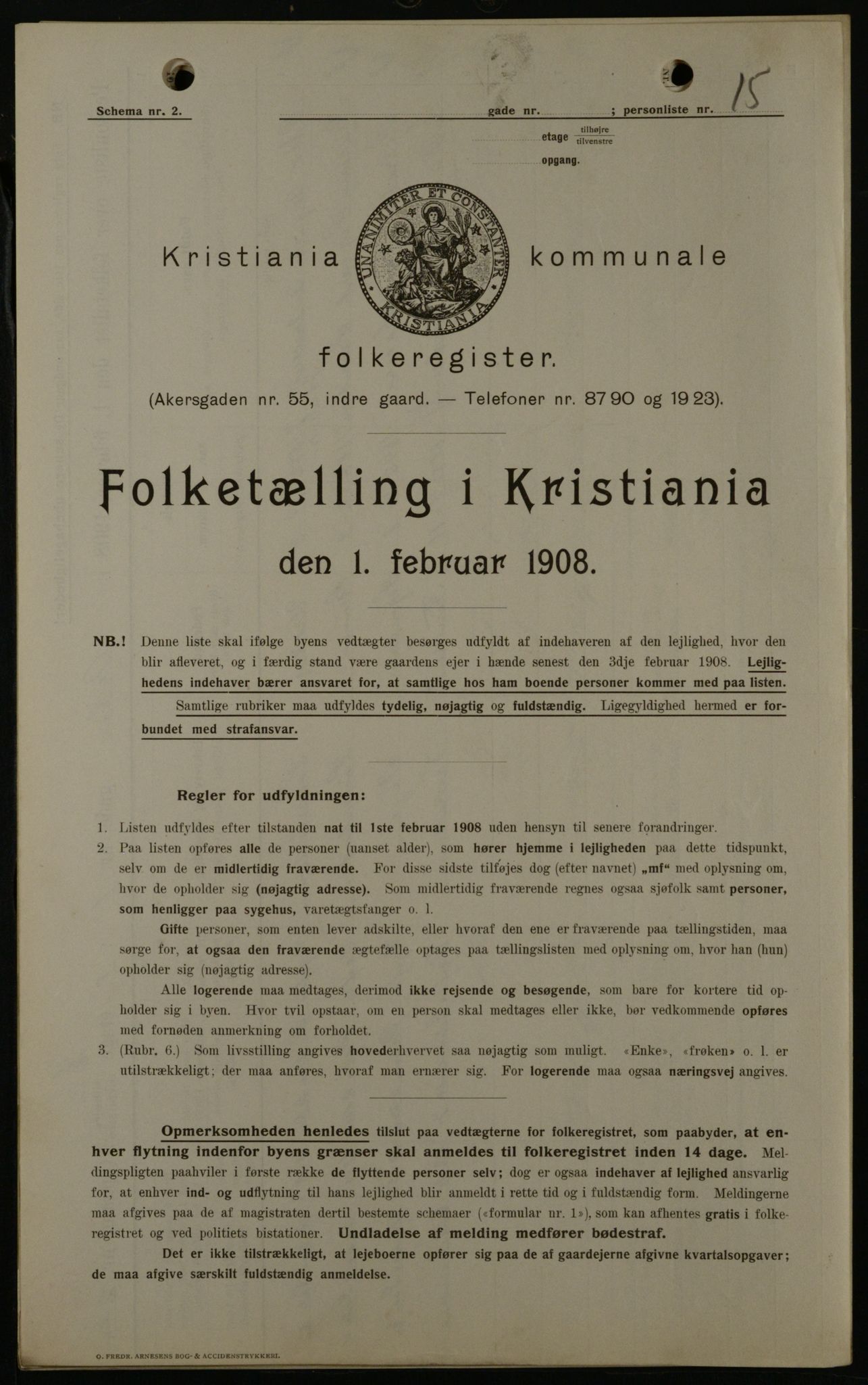 OBA, Municipal Census 1908 for Kristiania, 1908, p. 1929