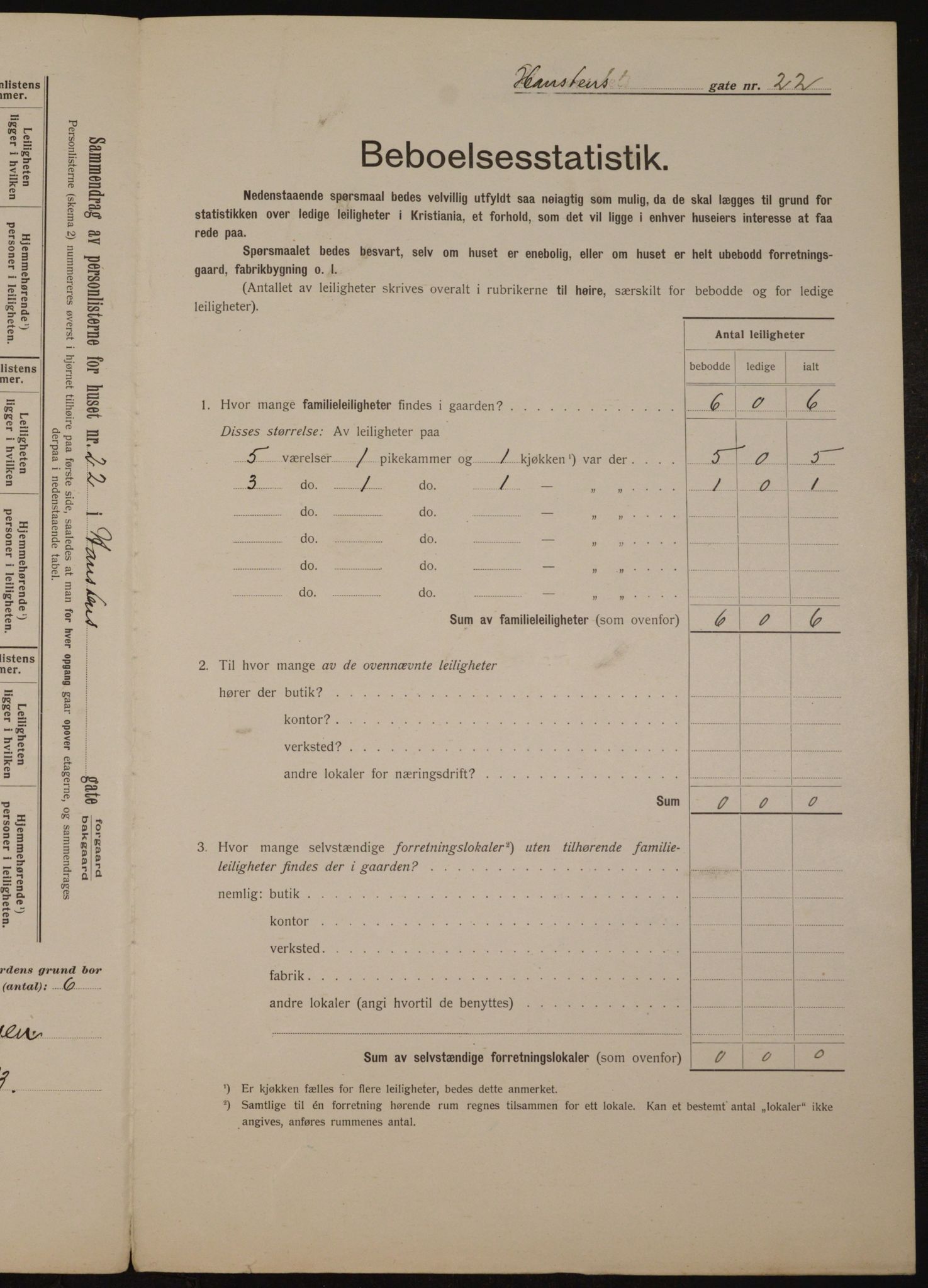 OBA, Municipal Census 1912 for Kristiania, 1912, p. 34985